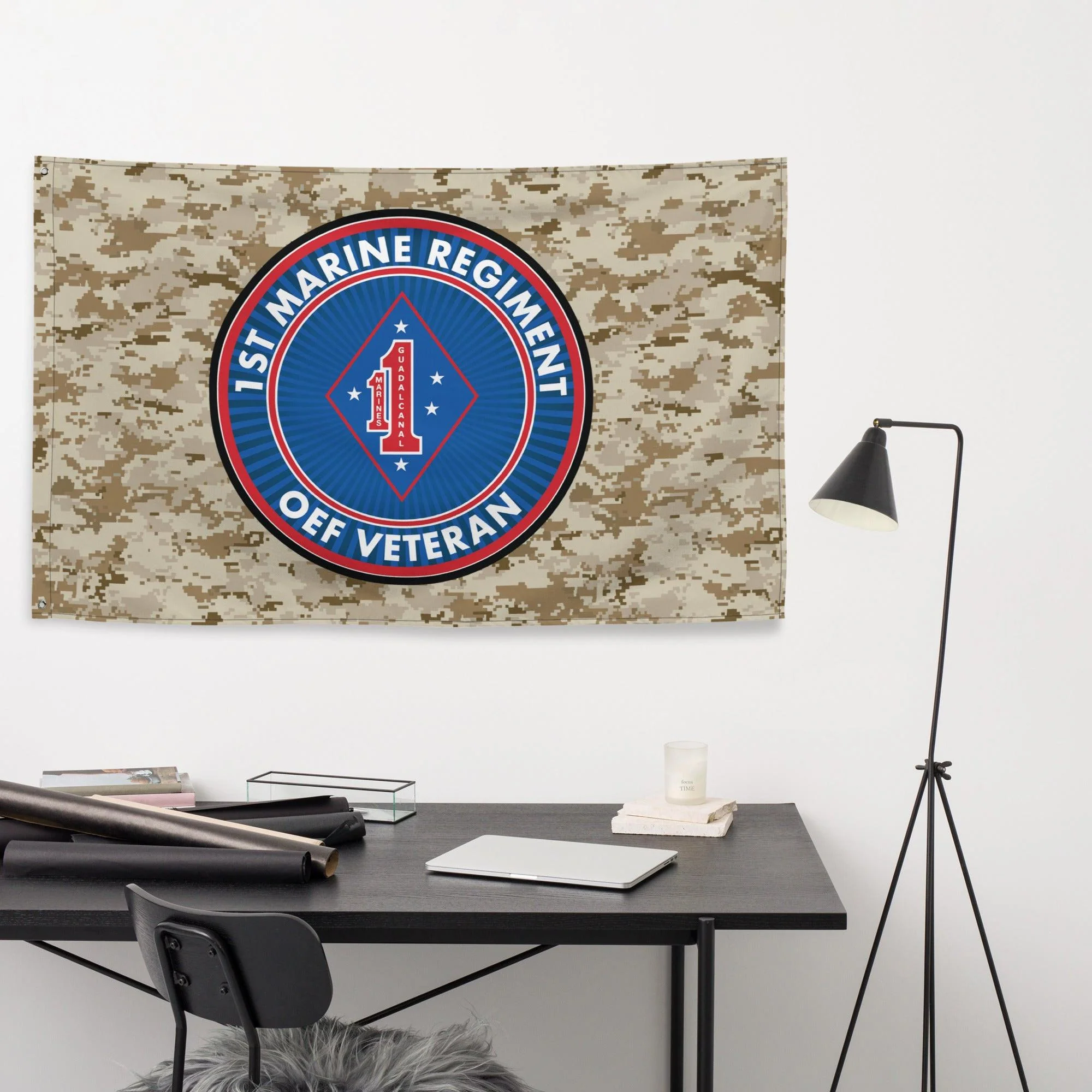 1st Marine Regiment Operation Enduring Freedom Veteran MARPAT Flag - Image 3