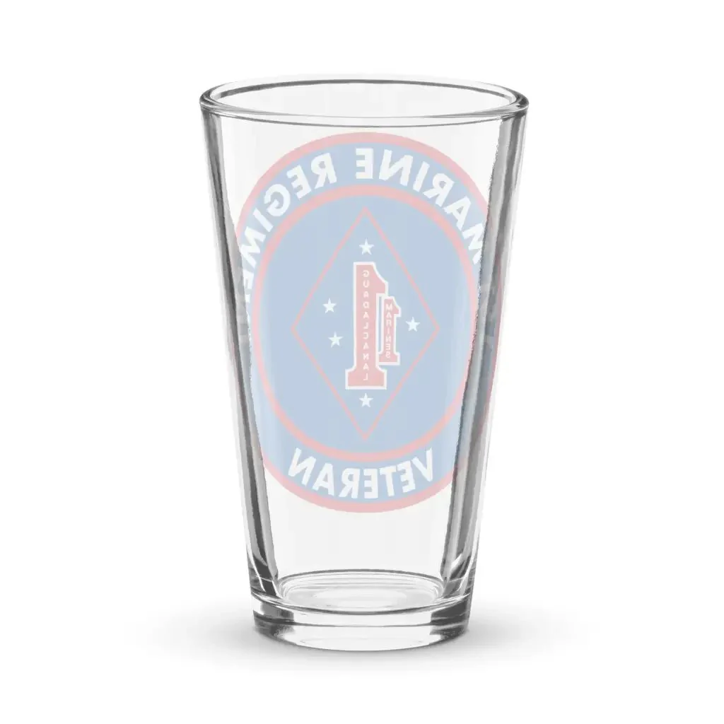 1st Marine Regiment Veteran Pint Glass - Image 2