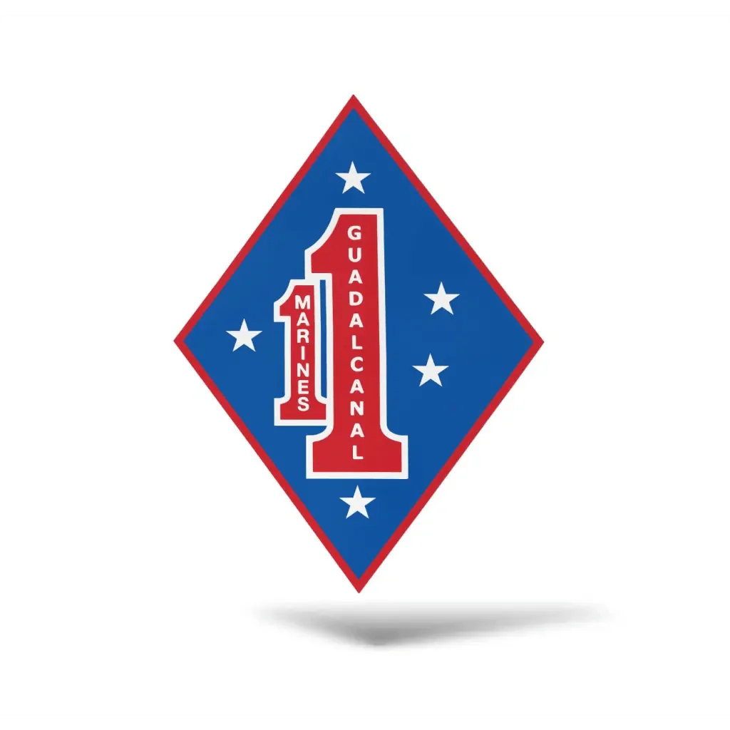1st Marine Regiment Vinyl Sticker Decal - Image 2