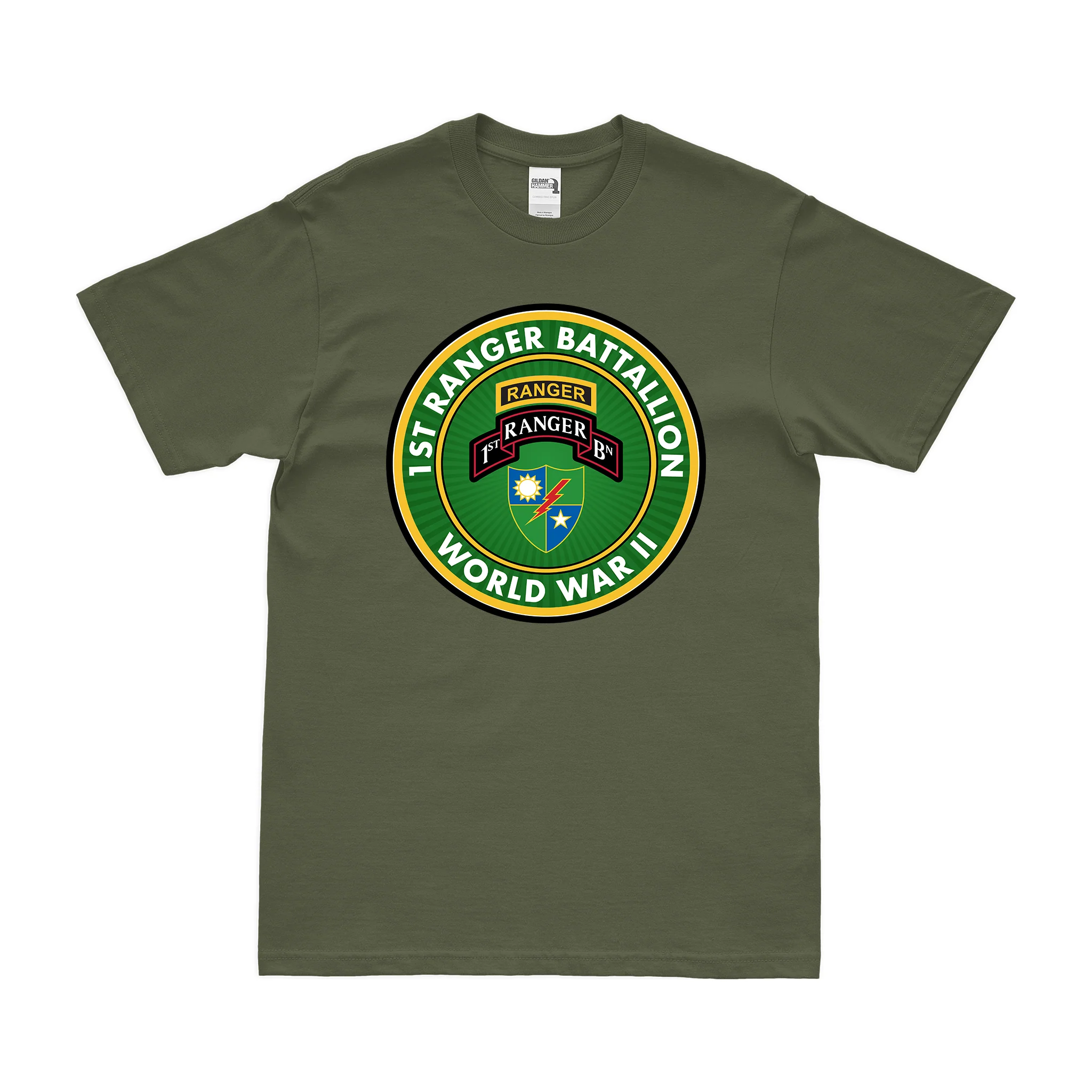 1st Ranger Battalion WW2 Legacy T-Shirt - Image 2