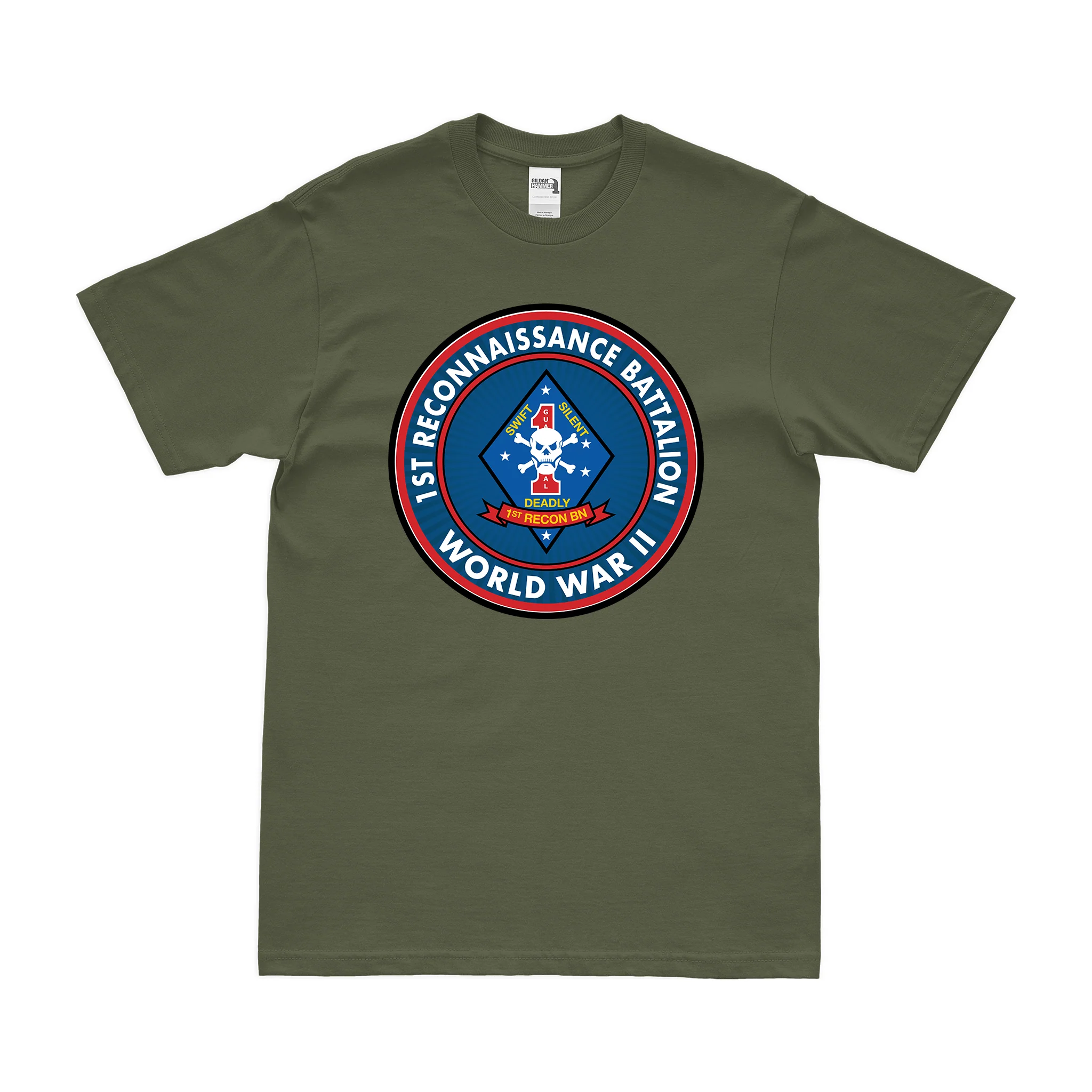 1st Recon Bn WW2 Legacy T-Shirt - Image 2