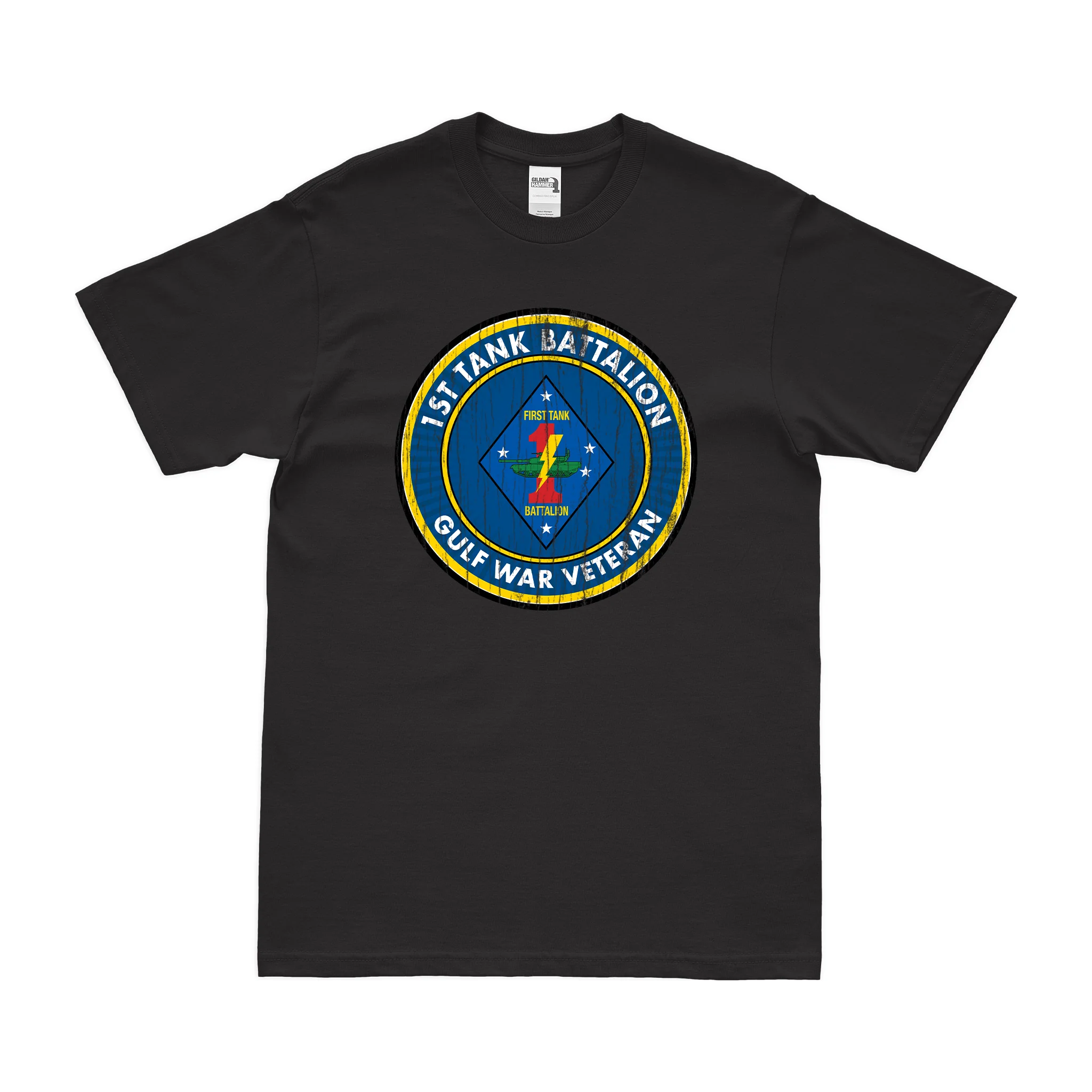 1st Tank Battalion Gulf War Veteran USMC T-Shirt - Image 3