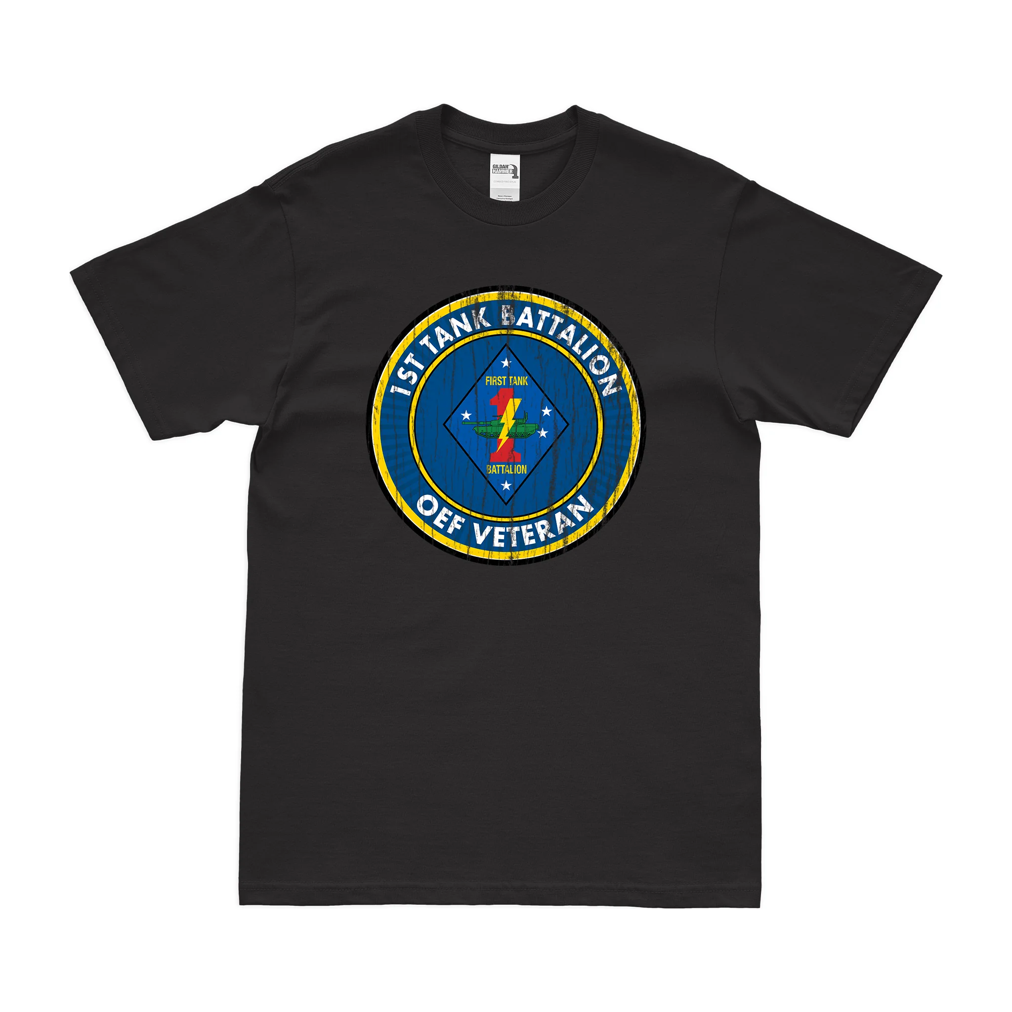 1st Tank Battalion OEF Veteran USMC T-Shirt - Image 3