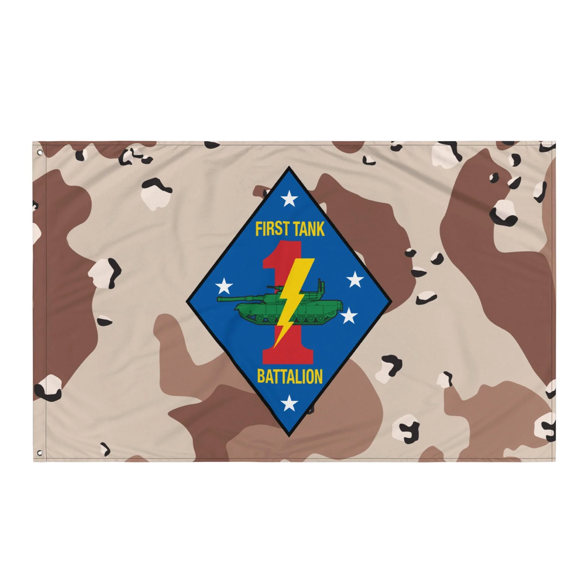 1st Tank Battalion USMC Chocolate-Chip Camo Flag - Image 4