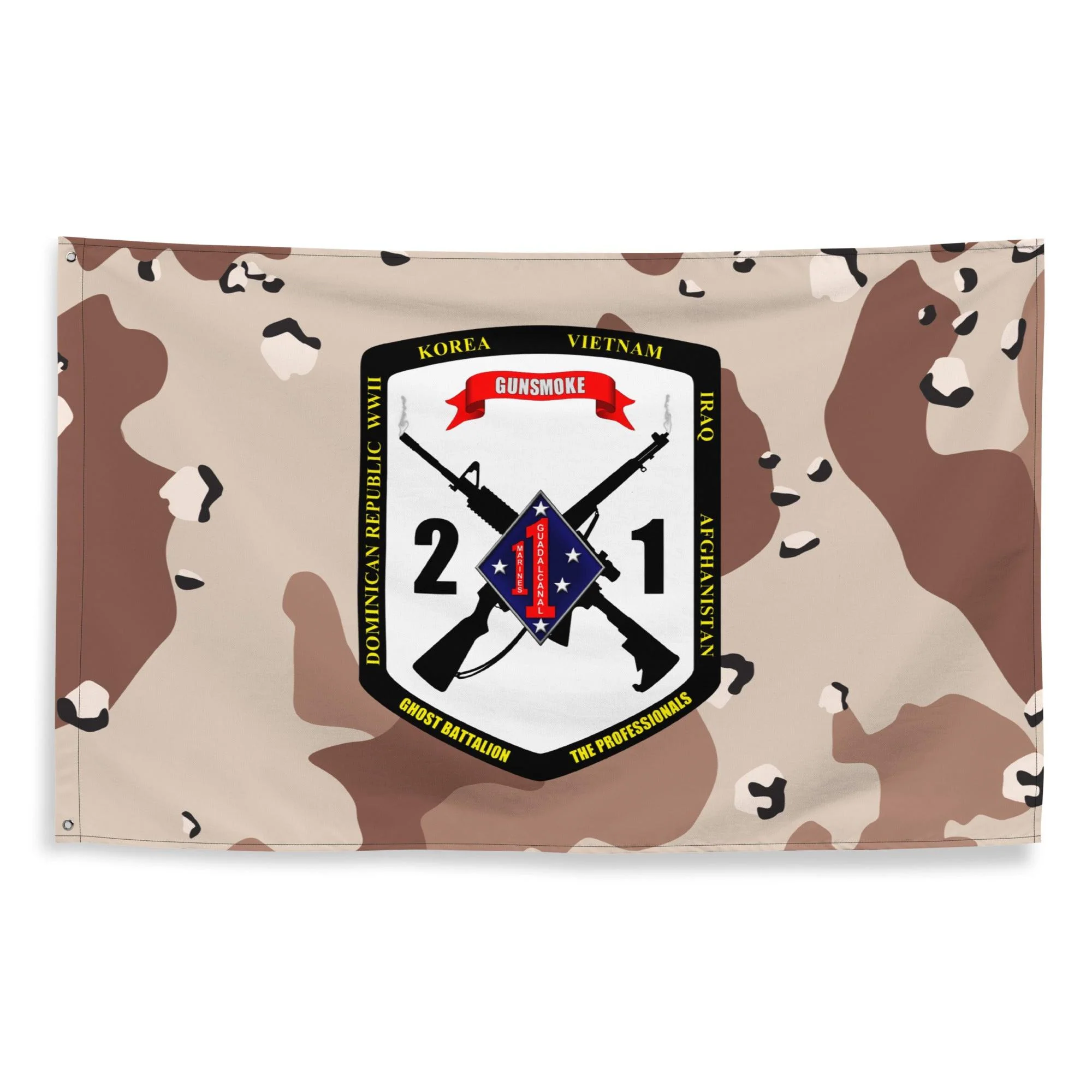 2/1 Marines Chocolate-Chip Camo Flag - Image 3