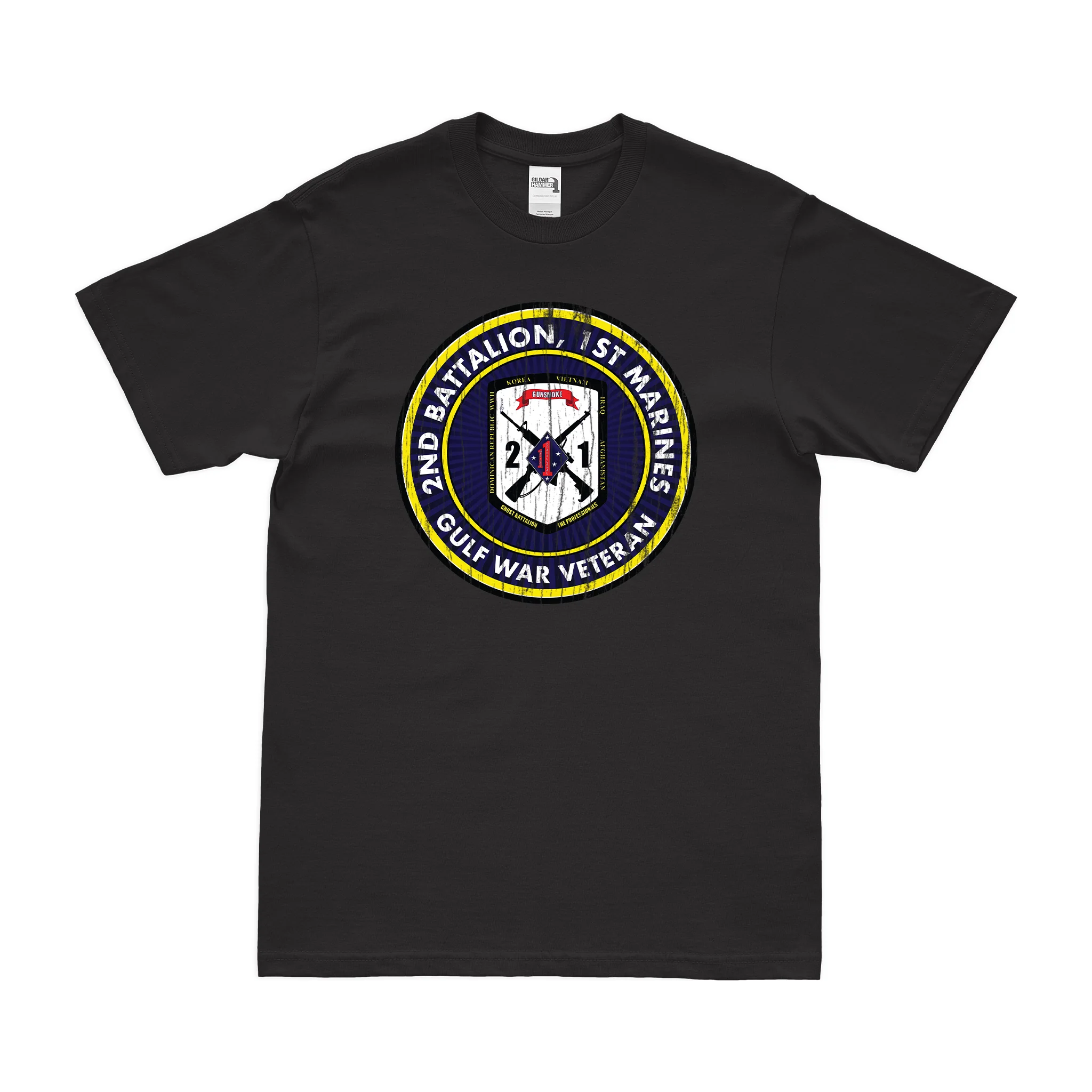 2nd Bn 1st Marines (2/1 Marines) Gulf War Veteran T-Shirt - Image 3