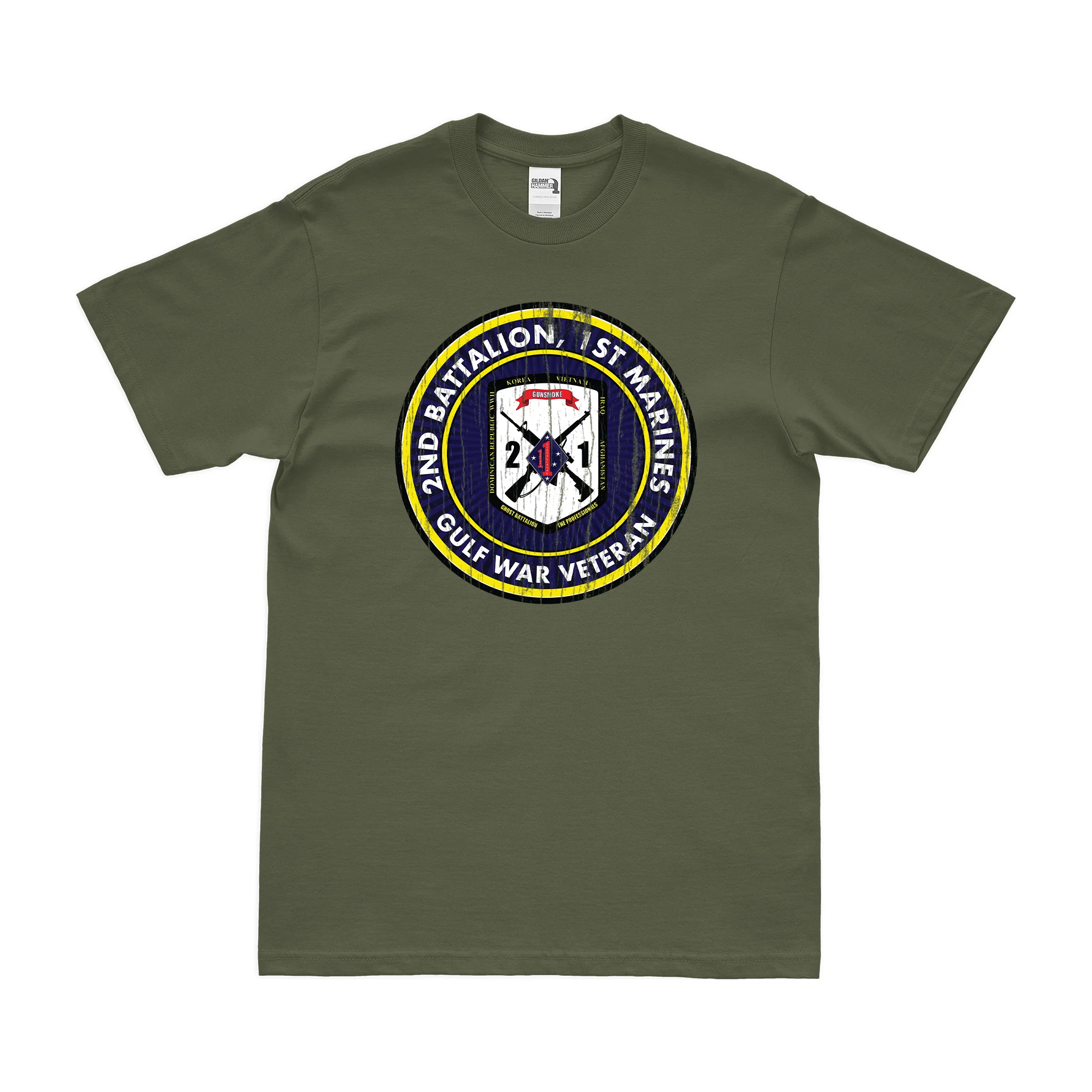 2nd Bn 1st Marines (2/1 Marines) Gulf War Veteran T-Shirt - Image 4