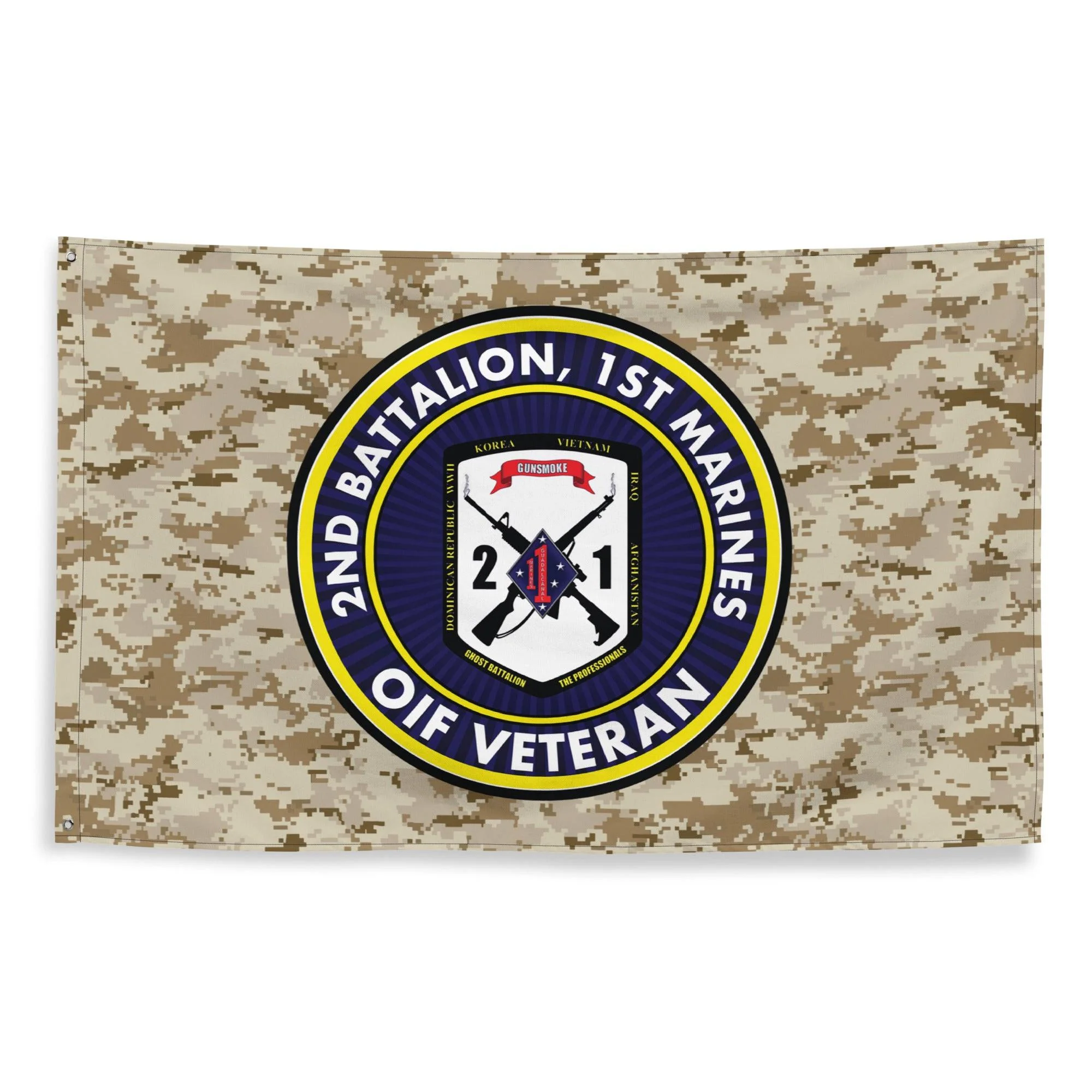 2/1 Marines OIF Veteran Emblem MARPAT Flag - Image 4