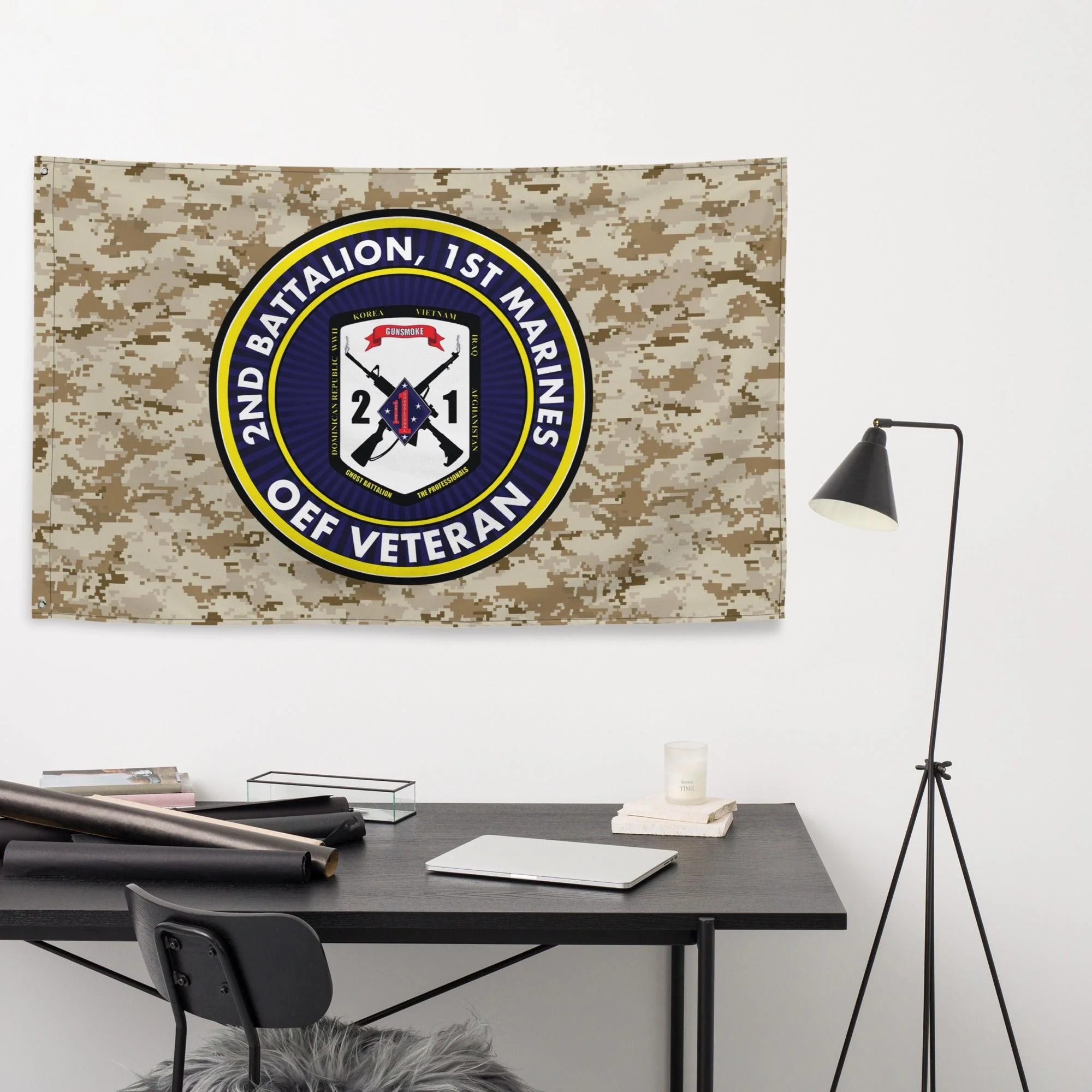 2/1 Marines Operation Enduring Freedom Veteran MARPAT Flag - Image 3