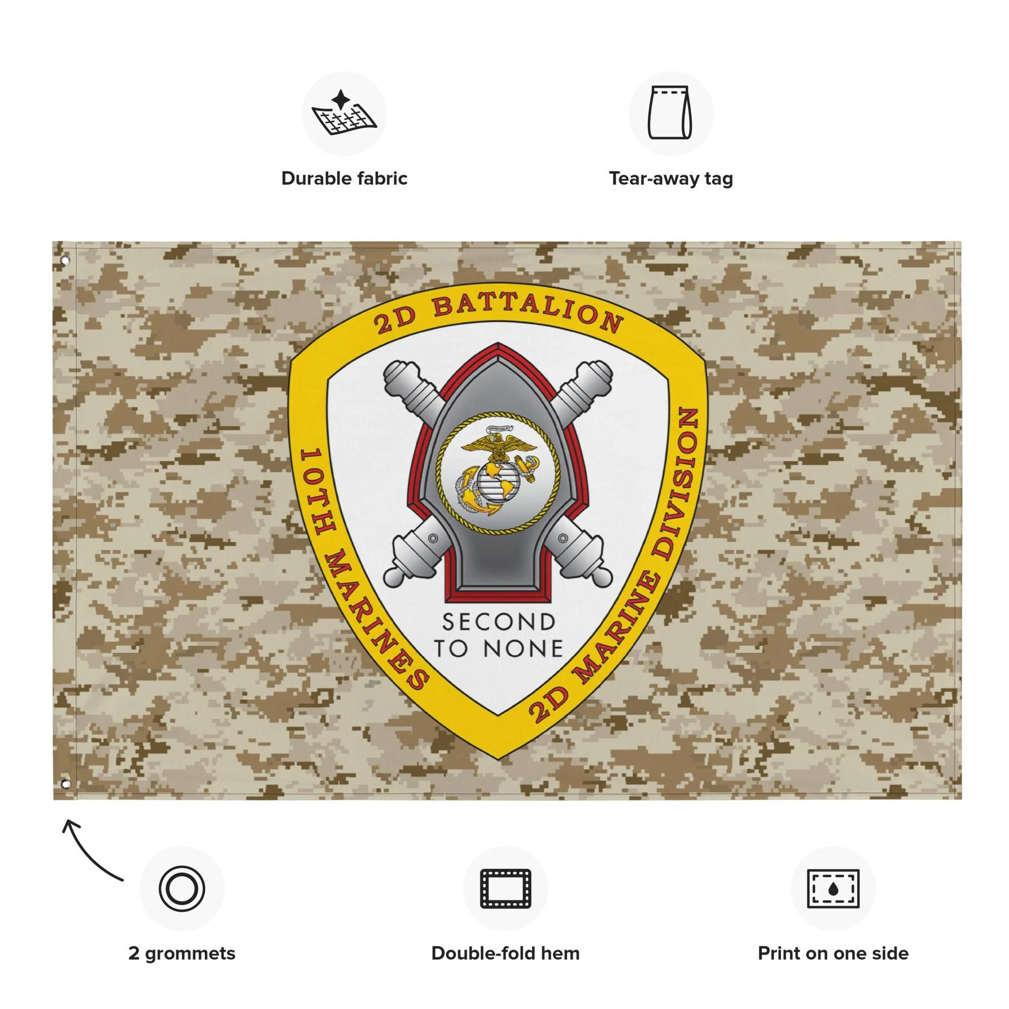 2/10 Marines MARPAT Camo USMC Flag - Image 2