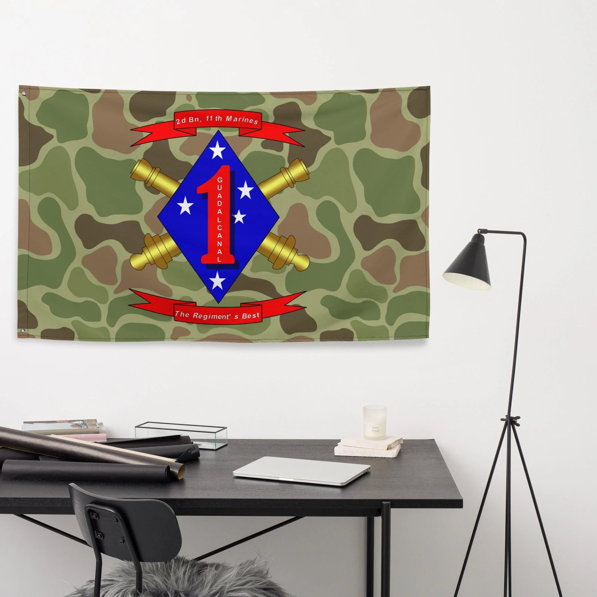 2/11 Marines Frogskin Camo USMC Flag - Image 3