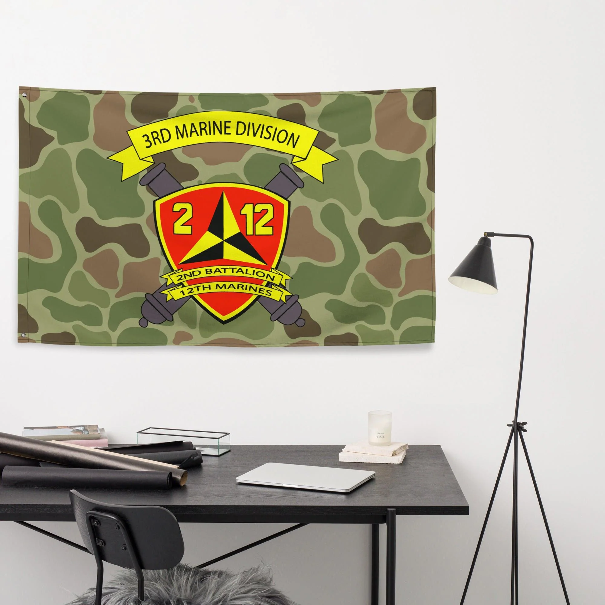 2/12 Marines Frogskin Camo USMC Flag - Image 3