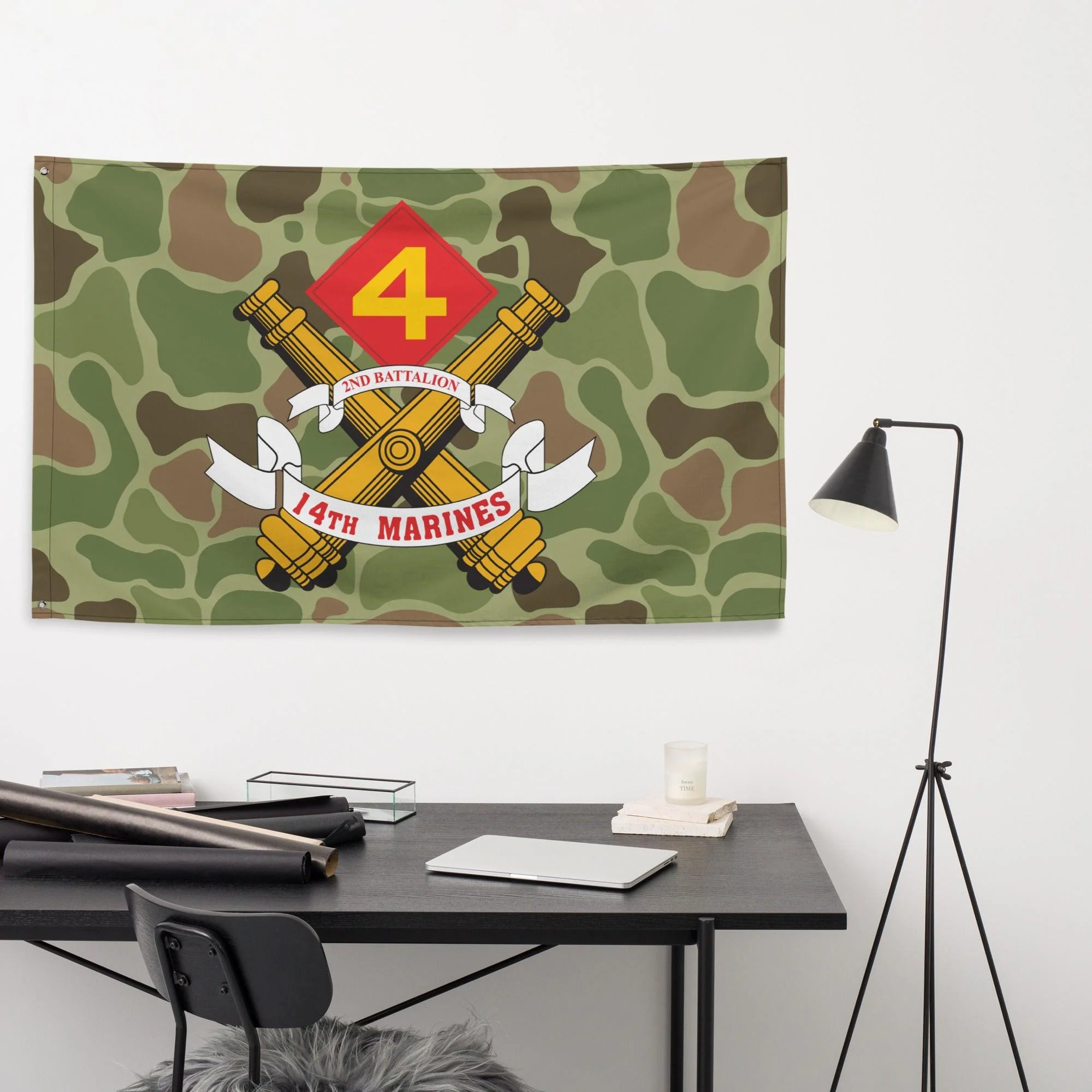 2/14 Marines Frogskin Camo USMC Flag - Image 3