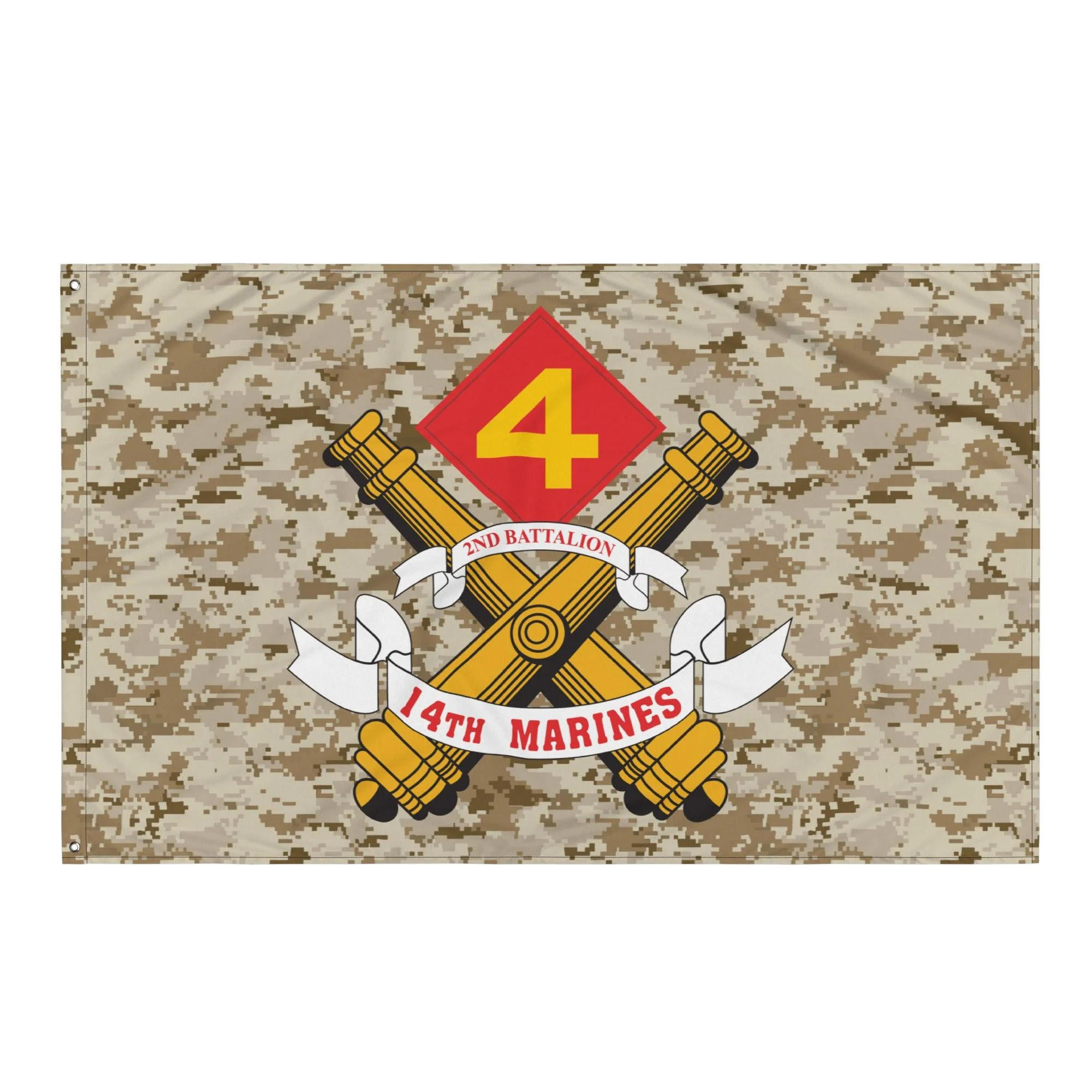 2/14 Marines MARPAT Camo USMC Flag