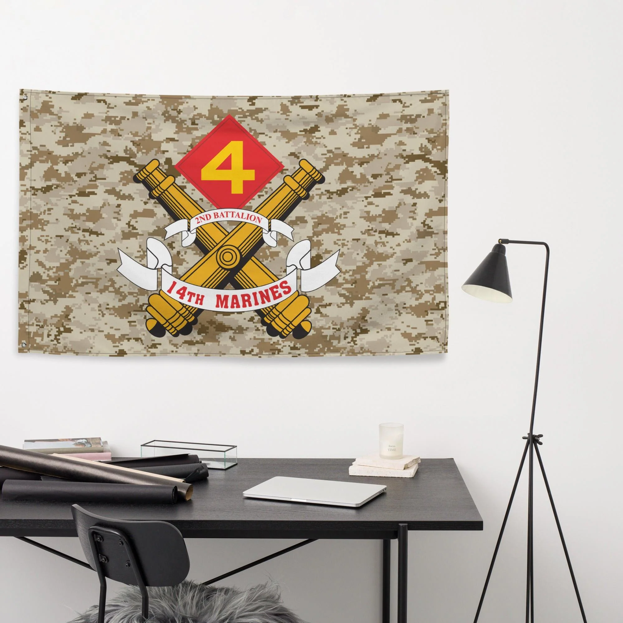 2/14 Marines MARPAT Camo USMC Flag - Image 3