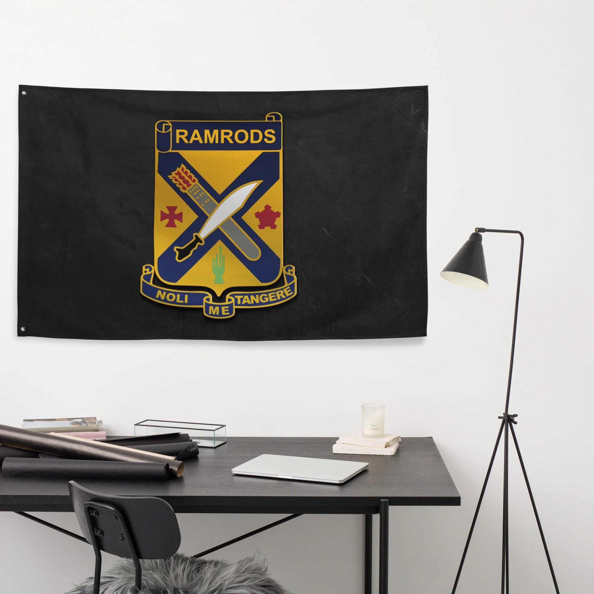 U.S. Army 2-2 Infantry Regiment 'Ramrods' Flag - Image 2