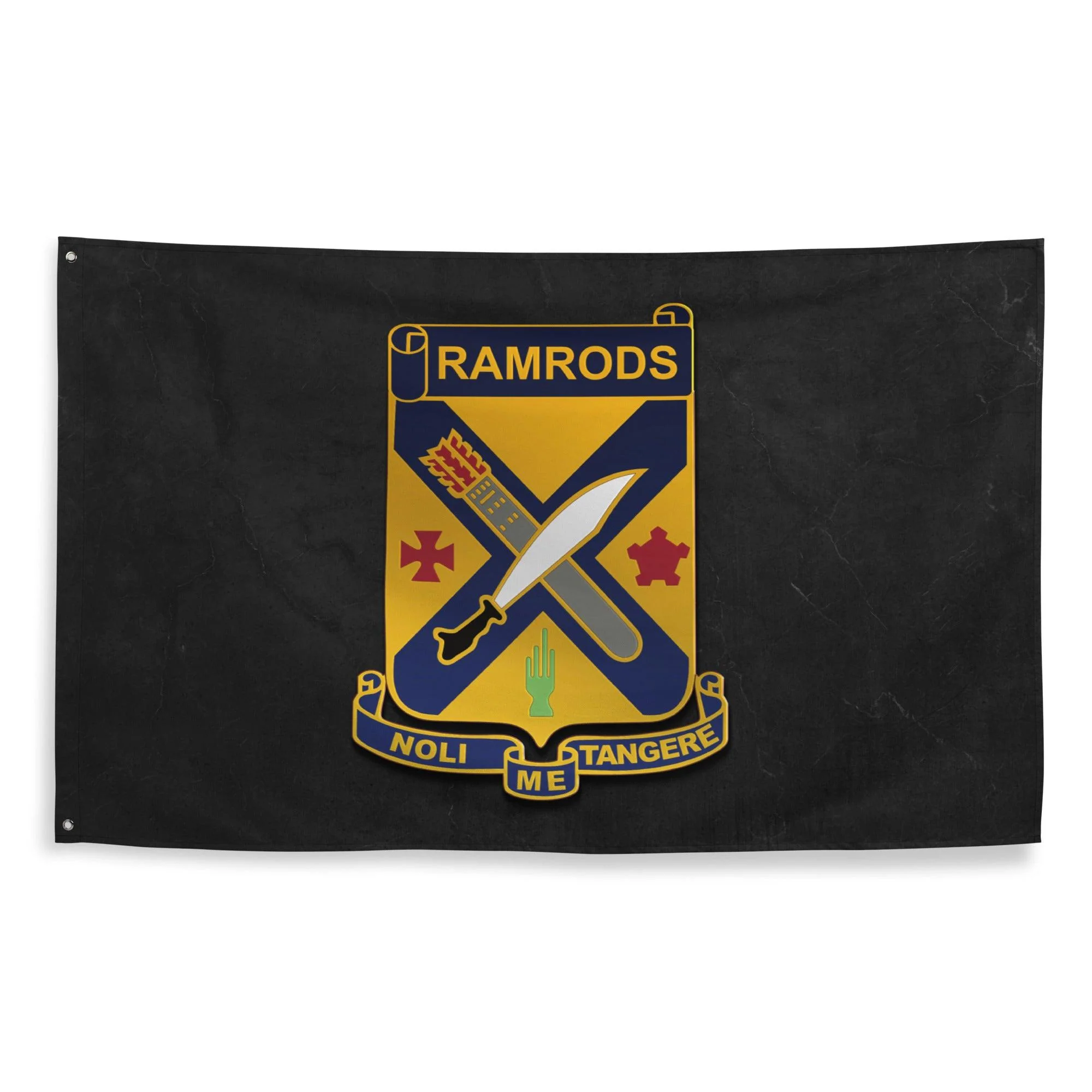 U.S. Army 2-2 Infantry Regiment 'Ramrods' Flag - Image 3