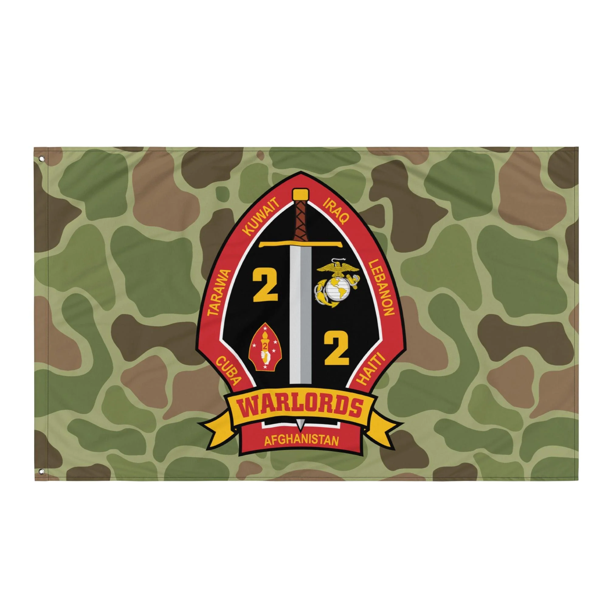 2nd Battalion 2nd Marines (2/2 Marines) Frogskin Camo Flag - Image 4