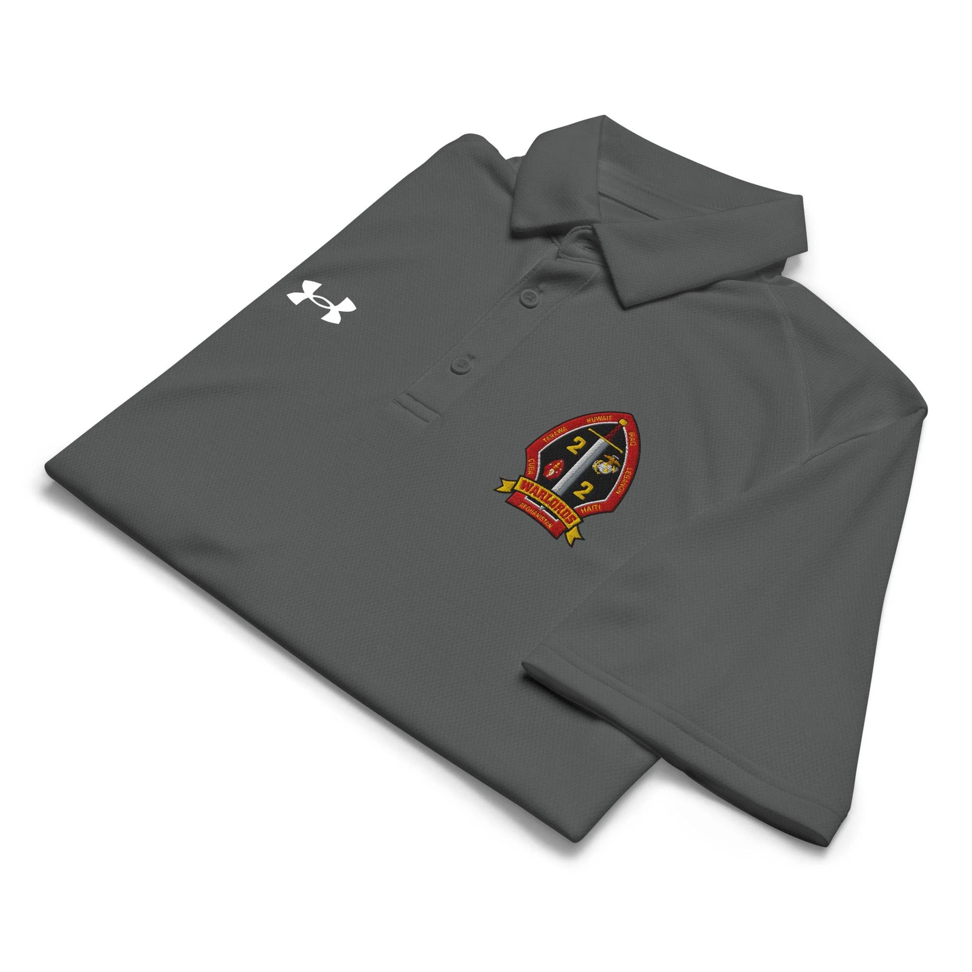 2/2 Marines Embroidered Under Armour® Men's Polo - Image 15