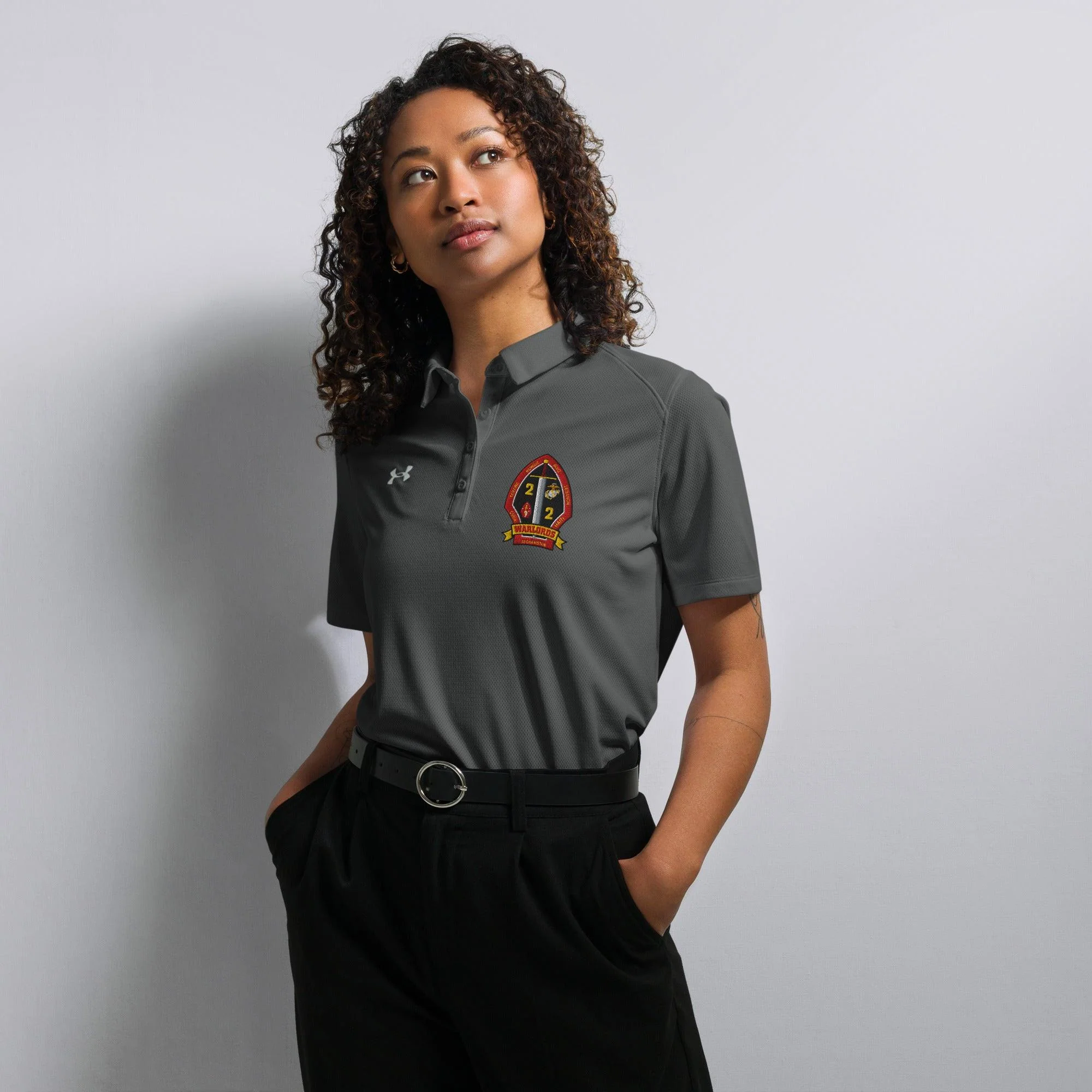 2/2 Marines Embroidered Under Armour® Women’s Polo - Image 11