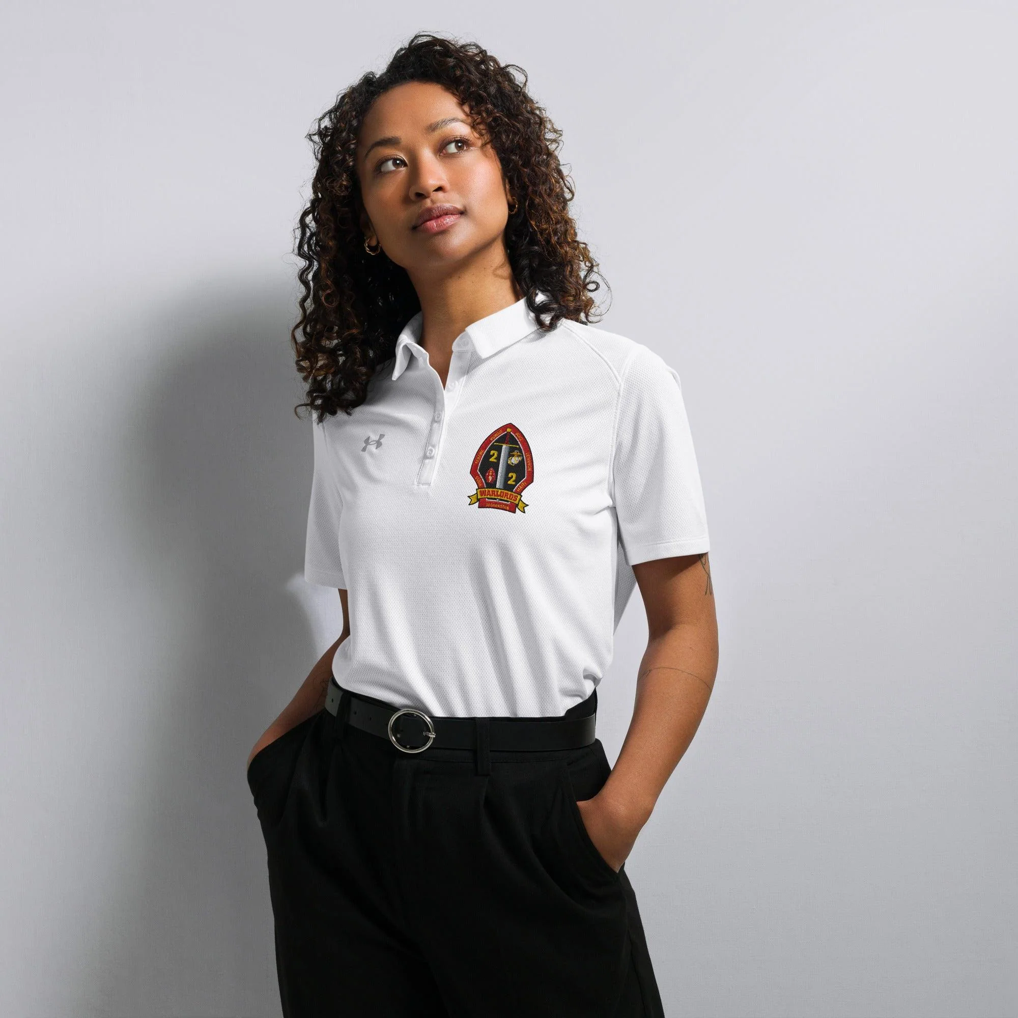2/2 Marines Embroidered Under Armour® Women’s Polo - Image 16