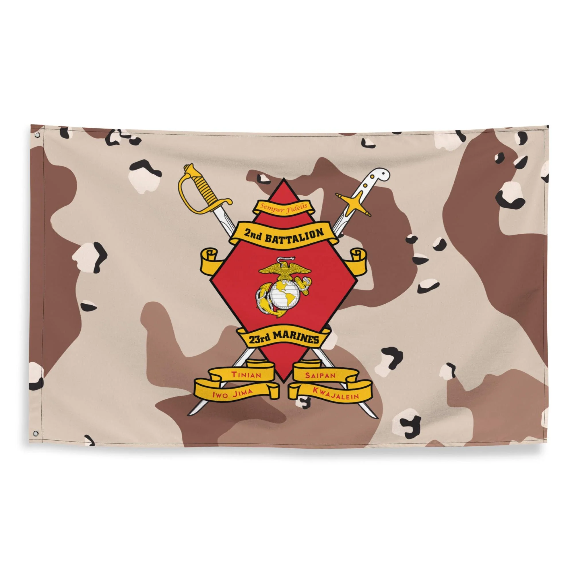 2/23 Marines Chocolate-Chip Camo Flag - Image 3