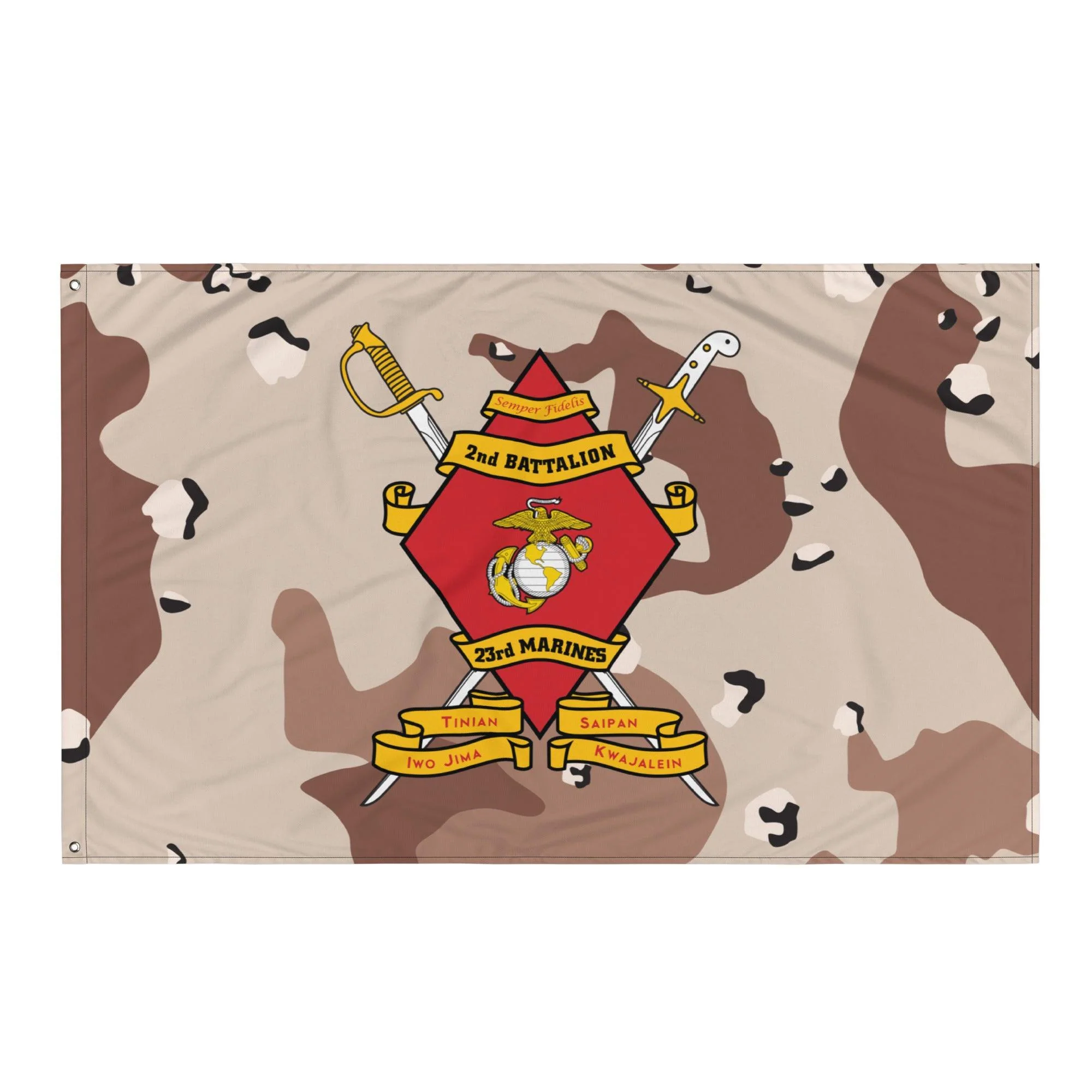 2/23 Marines Chocolate-Chip Camo Flag - Image 4
