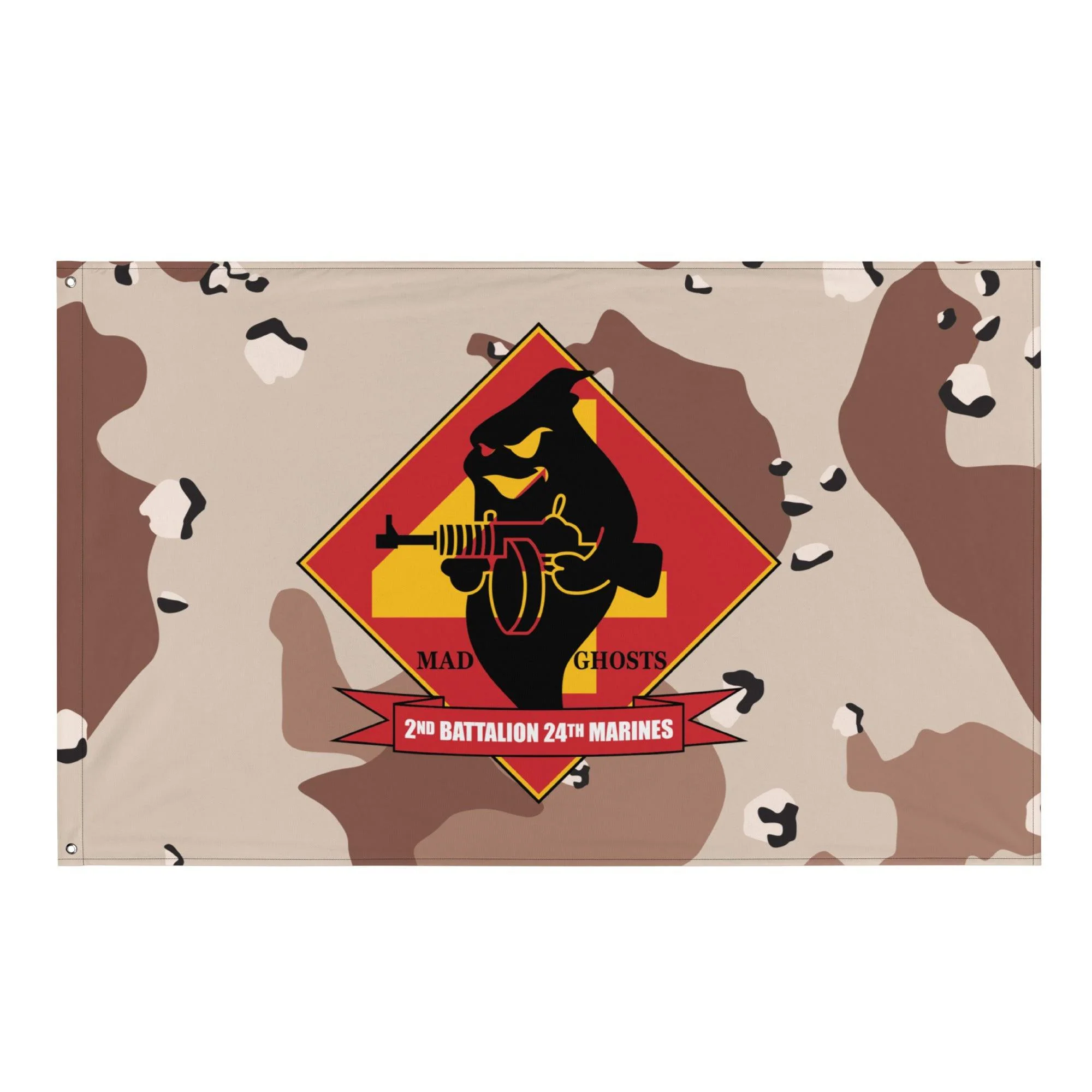 2/24 Marines Chocolate-Chip Camo Flag