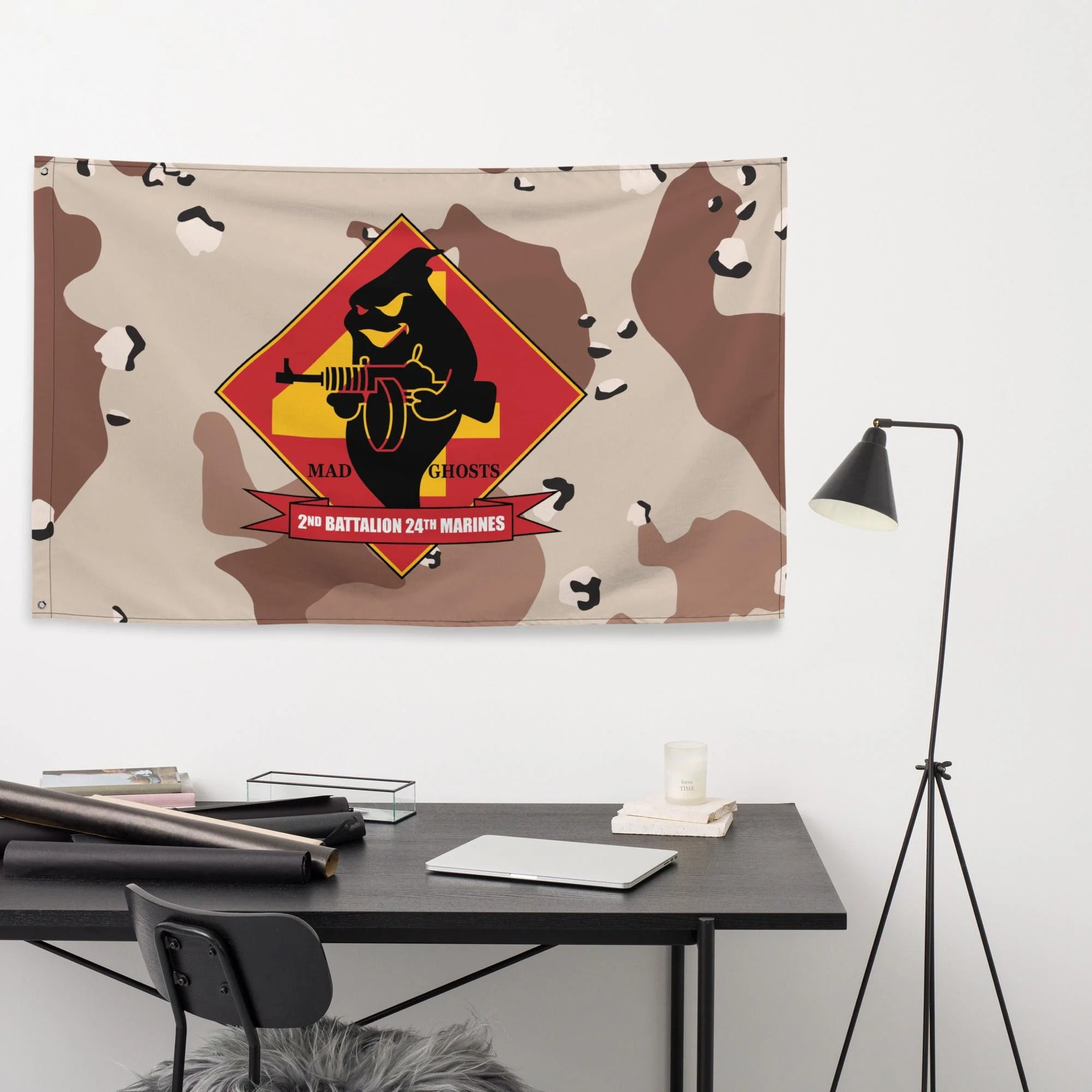 2/24 Marines Chocolate-Chip Camo Flag - Image 2