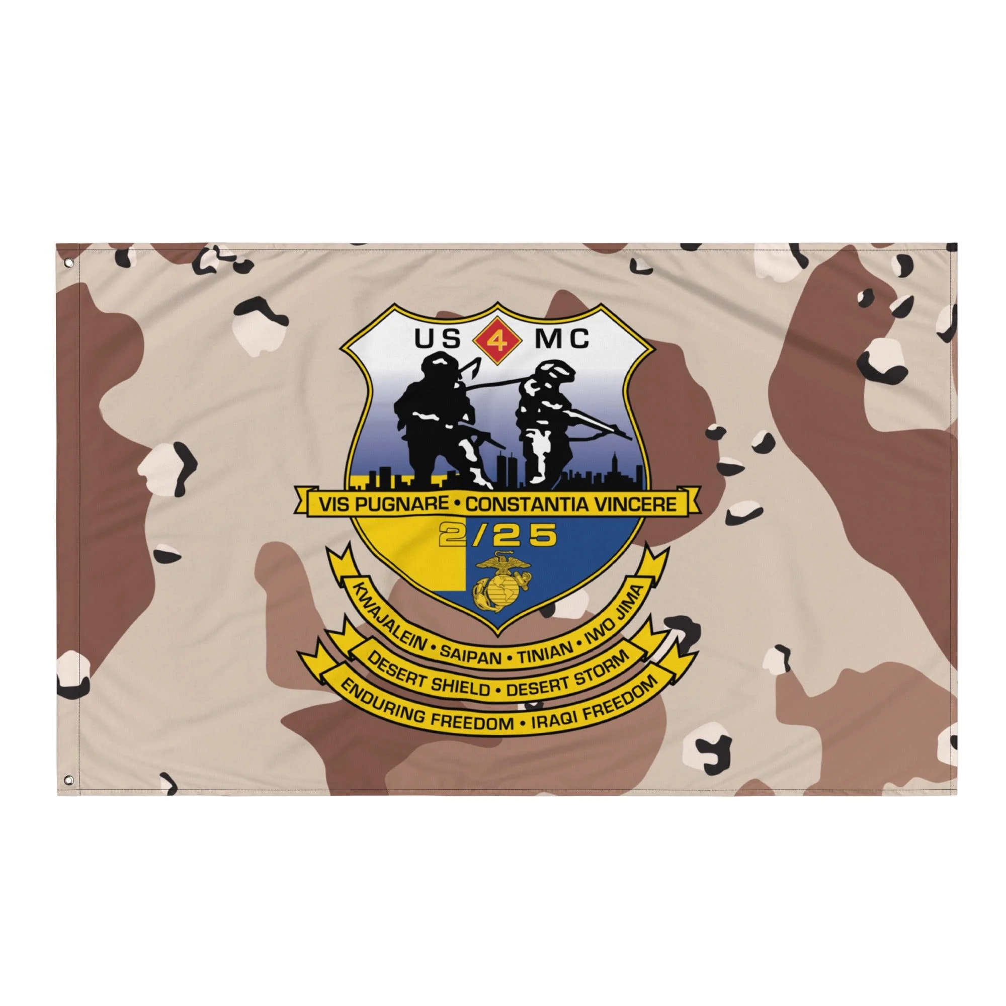 2/25 Marines Chocolate-Chip Camo Flag - Image 4