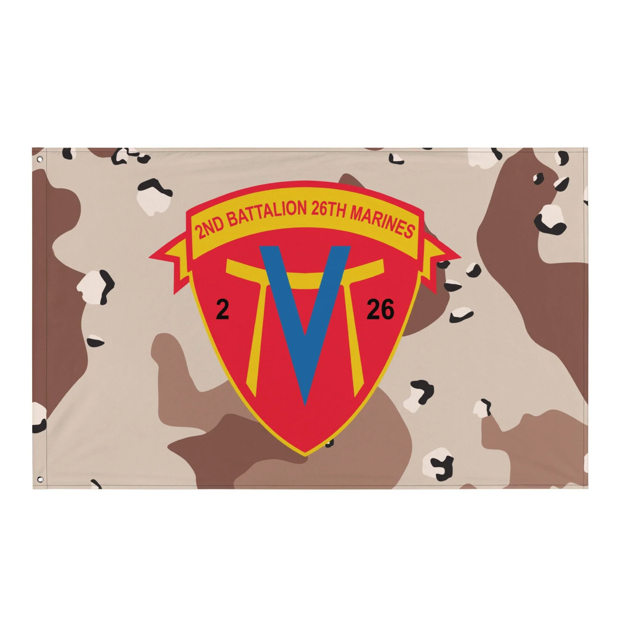 2/26 Marines Chocolate-Chip Camo Flag