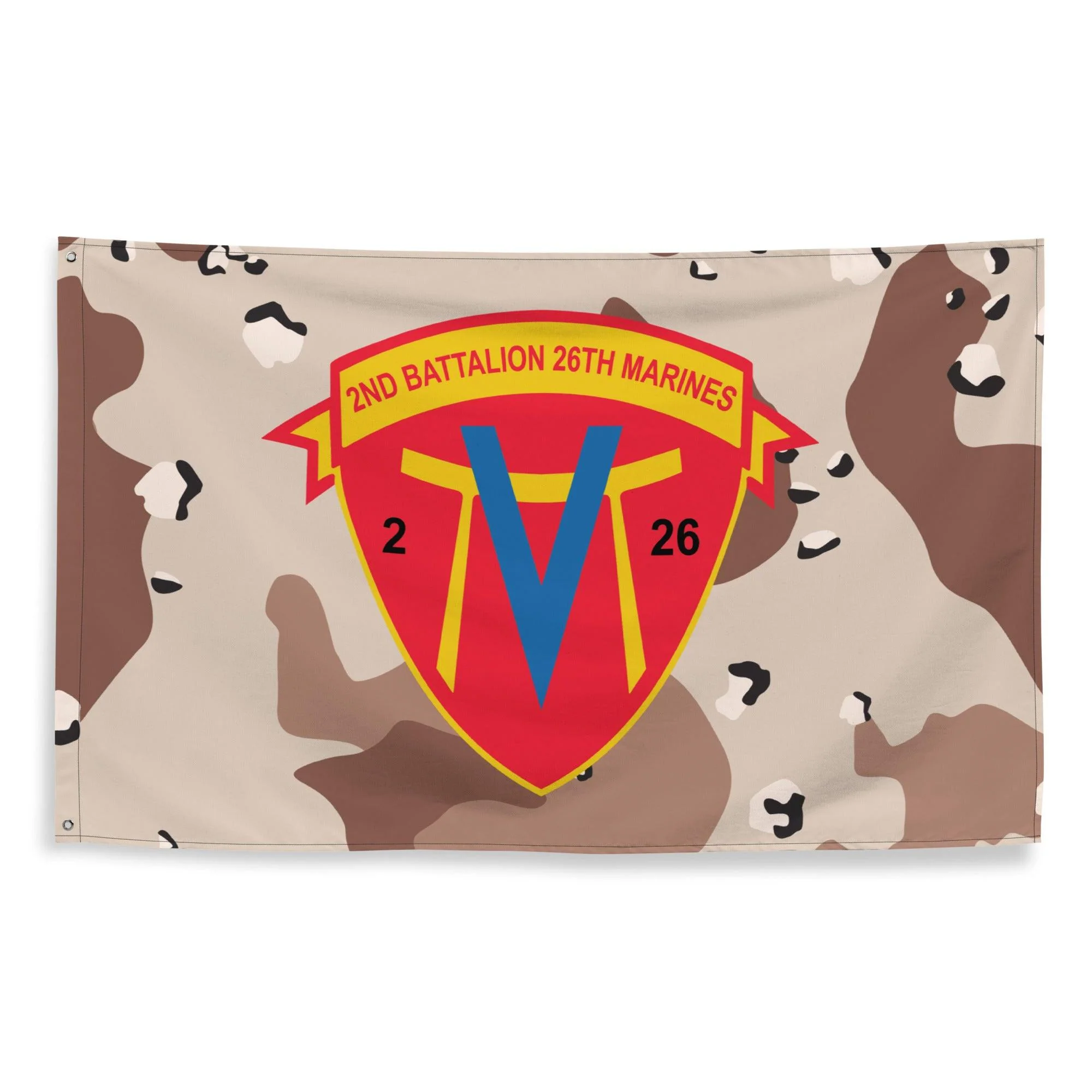 2/26 Marines Chocolate-Chip Camo Flag - Image 3