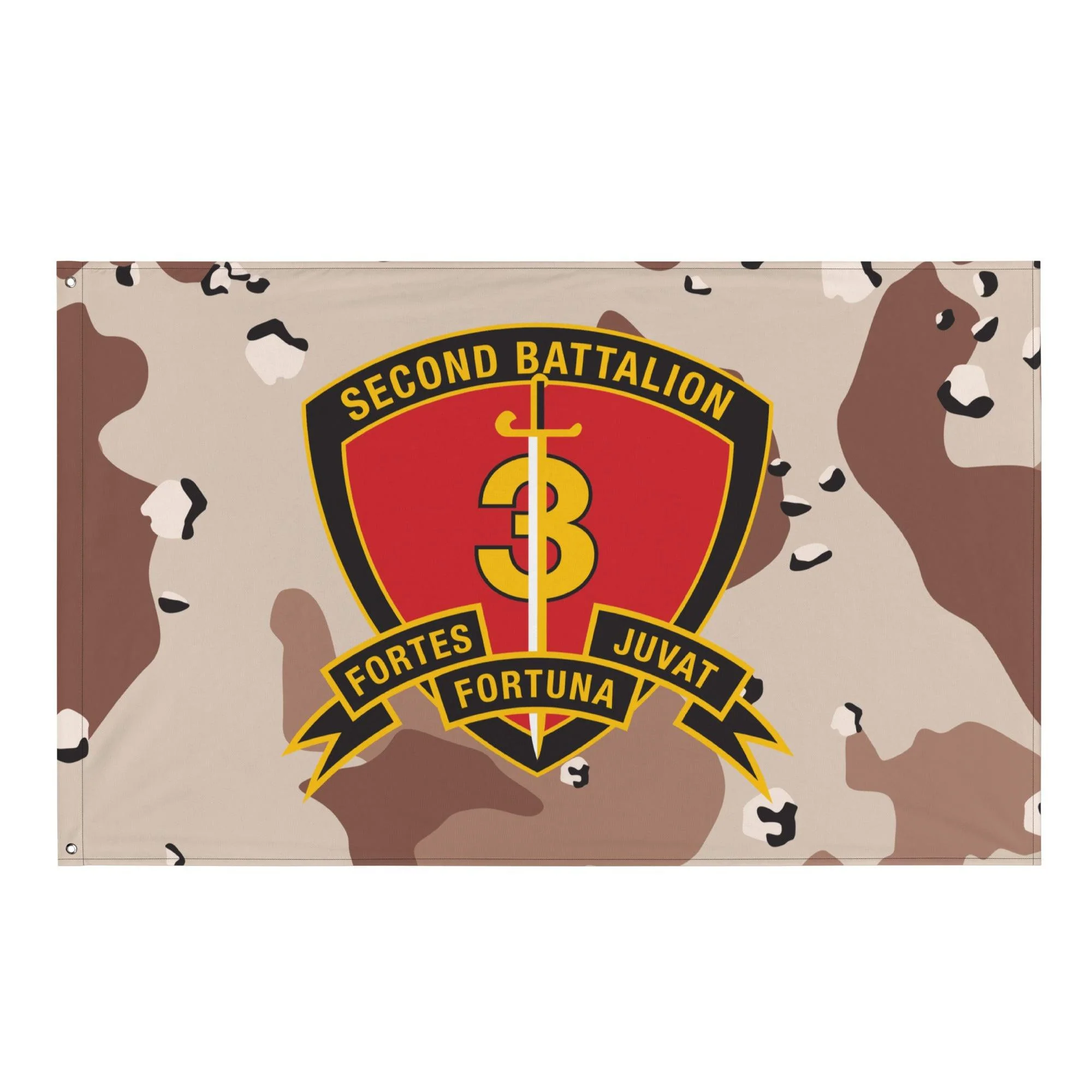 2/3 Marines Chocolate-Chip Camo Flag