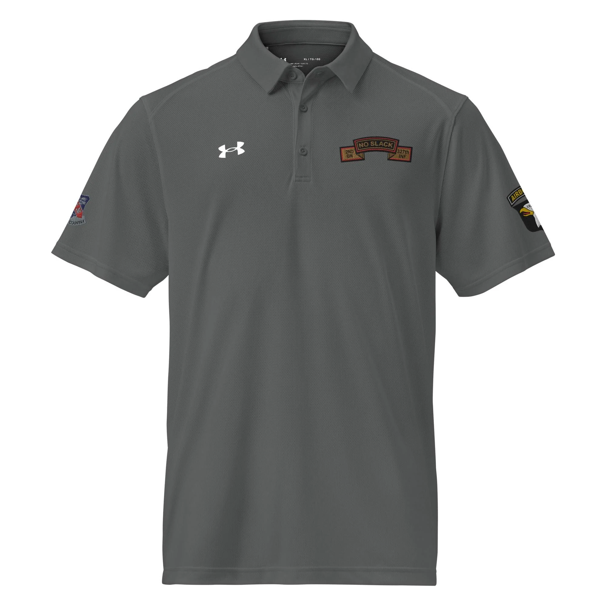 2-327 INF RGT 'No Slack' Embroidered Under Armour® Men's Polo - Image 9