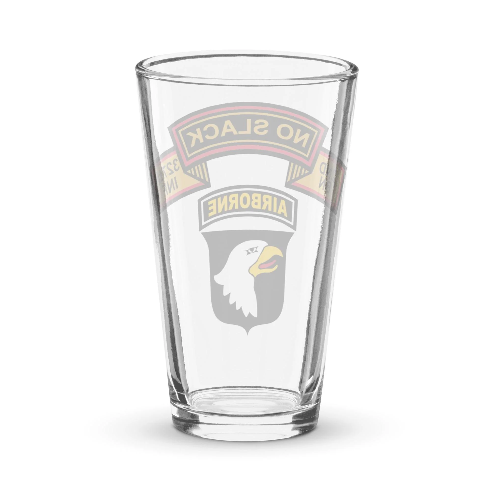 2-327 Infantry 'No Slack' 101st Airborne SSI Beer Glass - Image 2