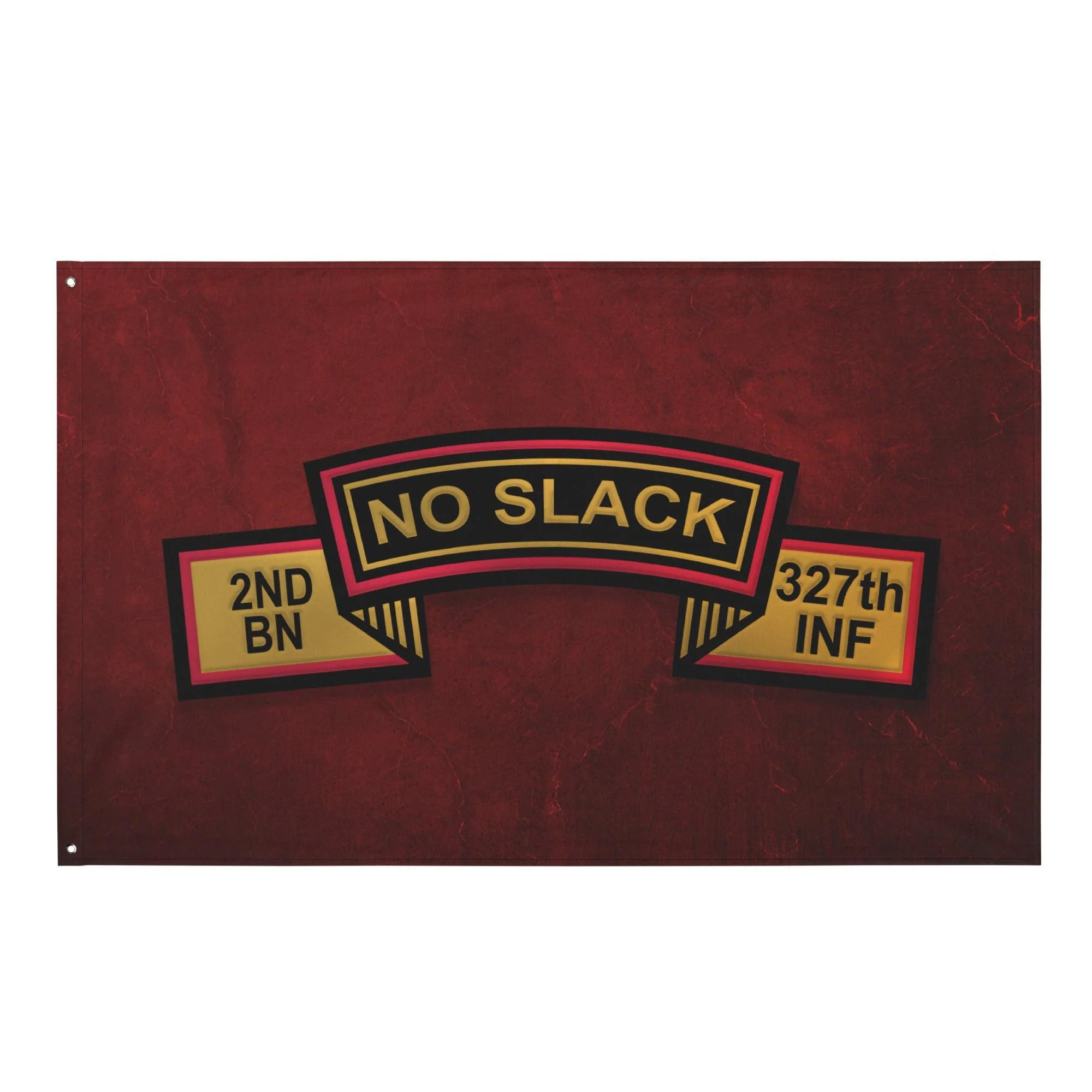 U.S. Army 2-327 Infantry Regiment No Slack Red Flag - Image 2