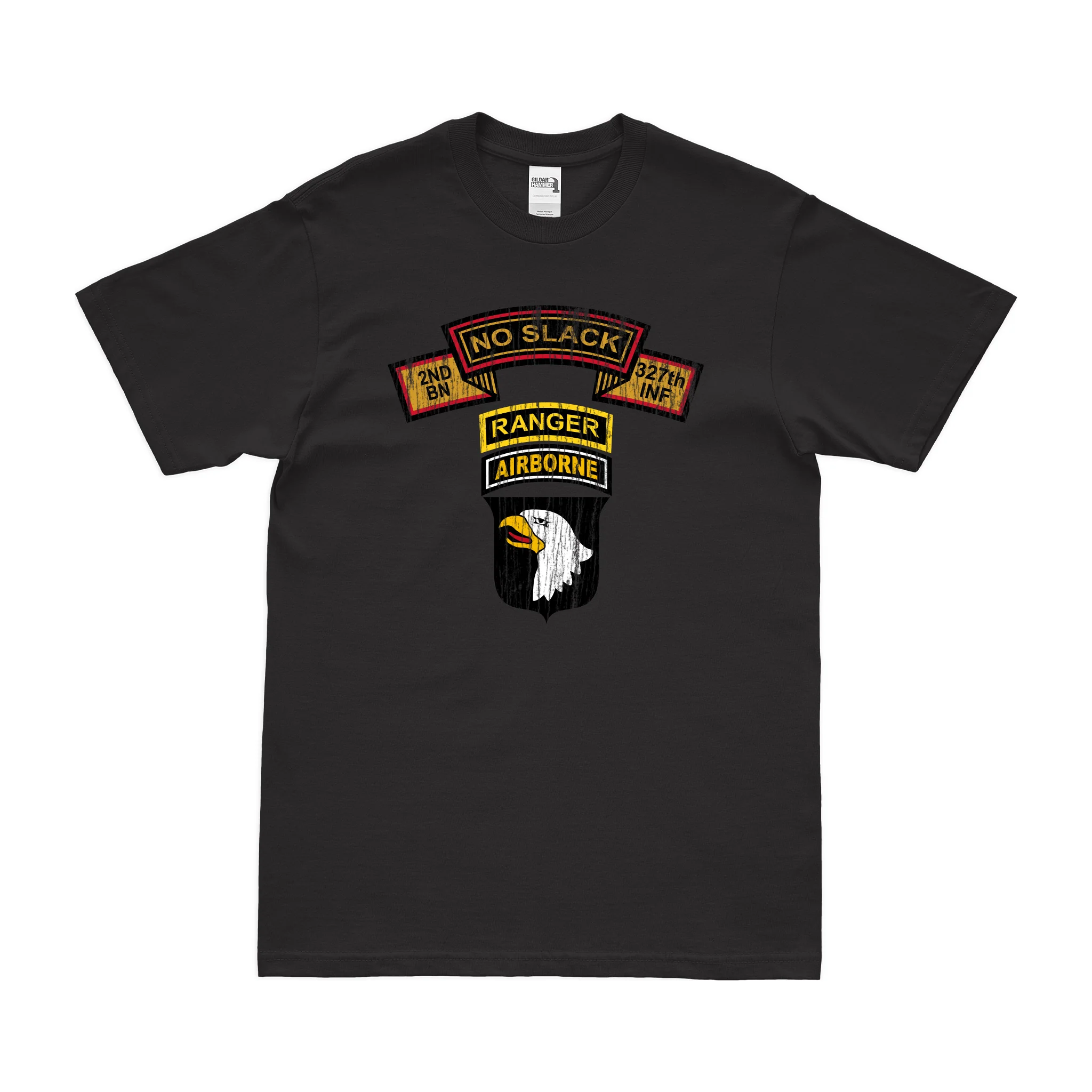 2-327 IR "No Slack" 101st Airborne Ranger Tab T-Shirt - Image 3