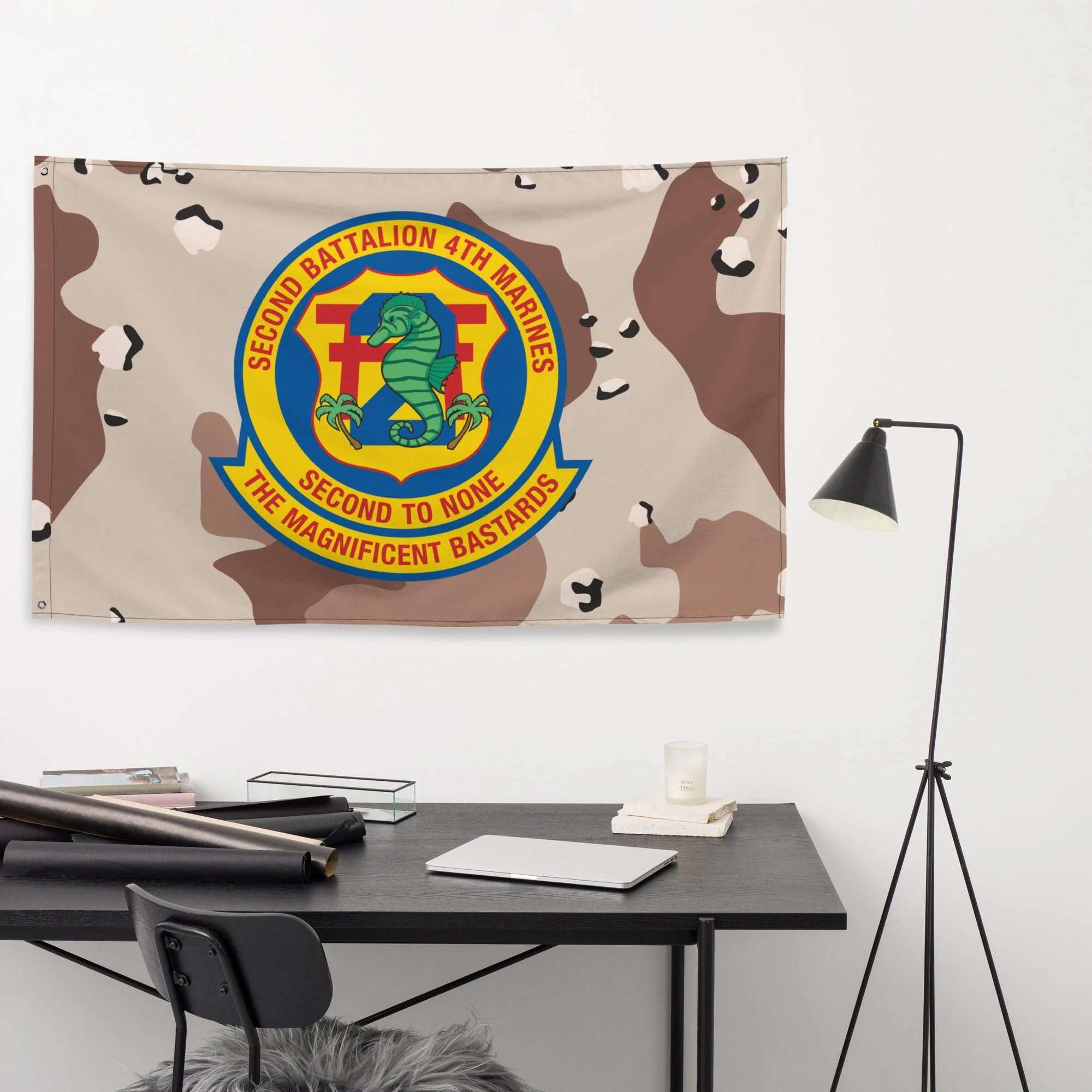 2/4 Marines Chocolate-Chip Camo Flag - Image 2