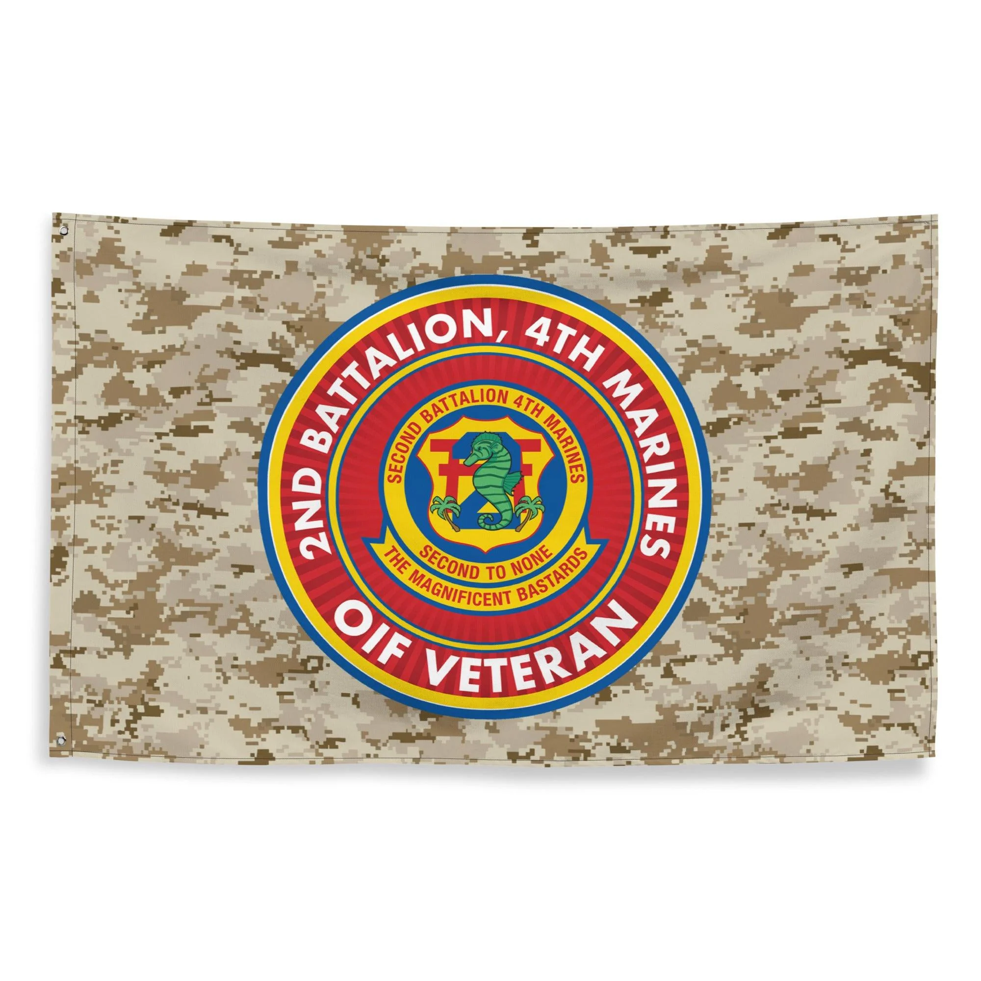 2/4 Marines OIF Veteran Emblem MARPAT Flag - Image 4