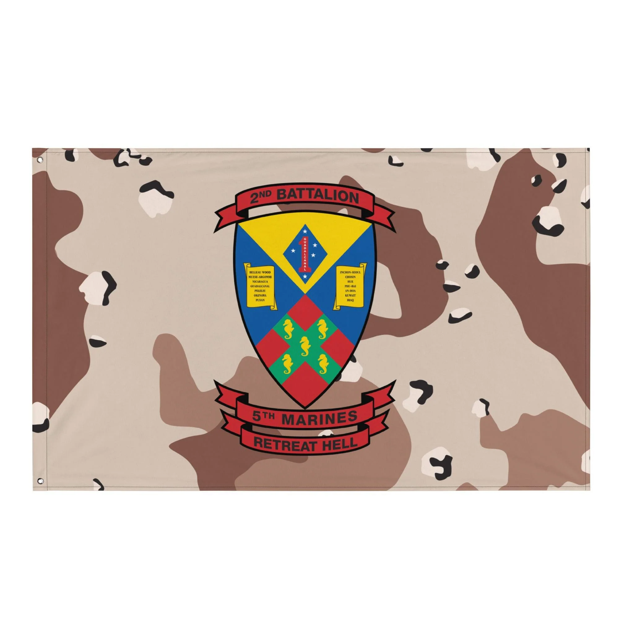 2/5 Marines Chocolate-Chip Camo Flag