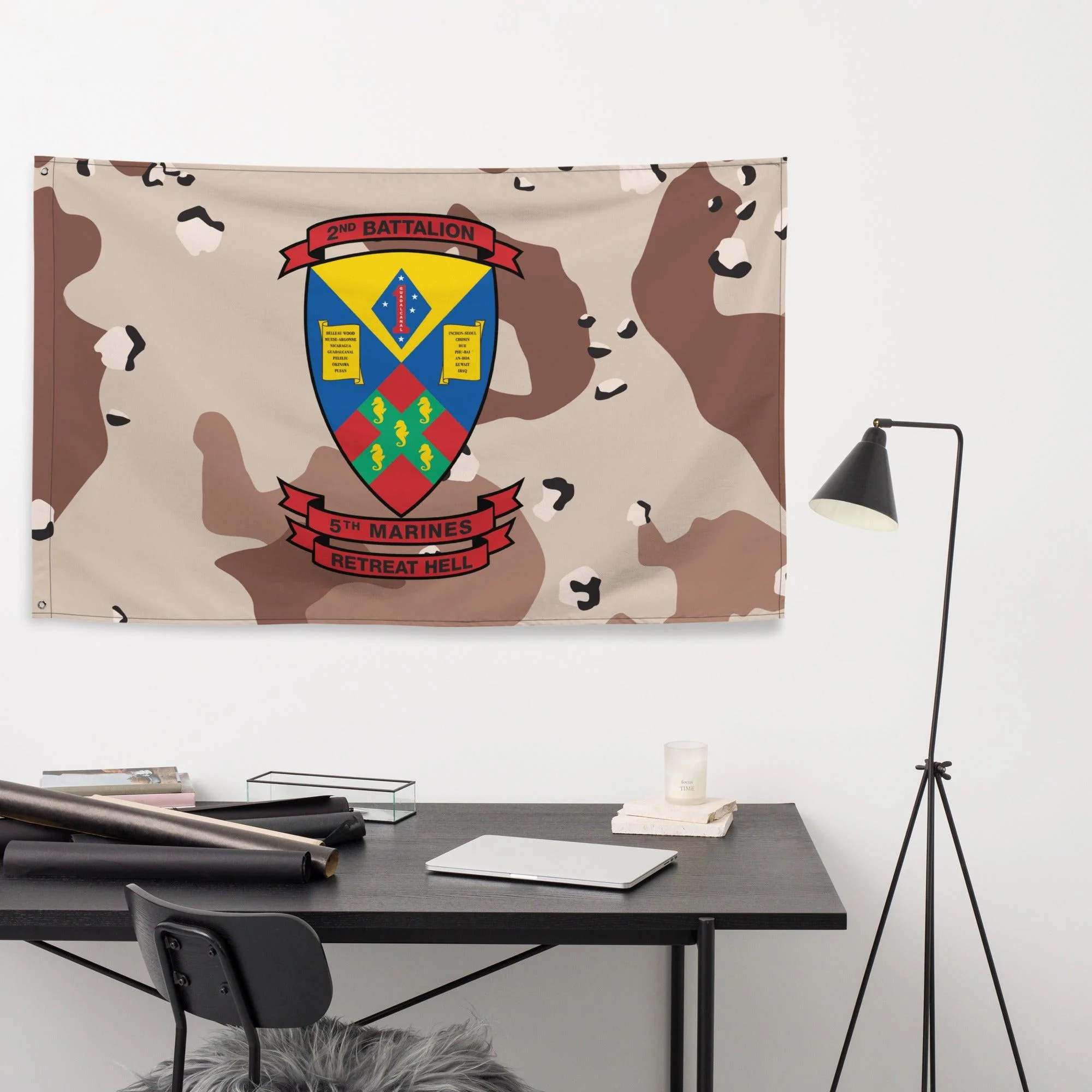2/5 Marines Chocolate-Chip Camo Flag - Image 2