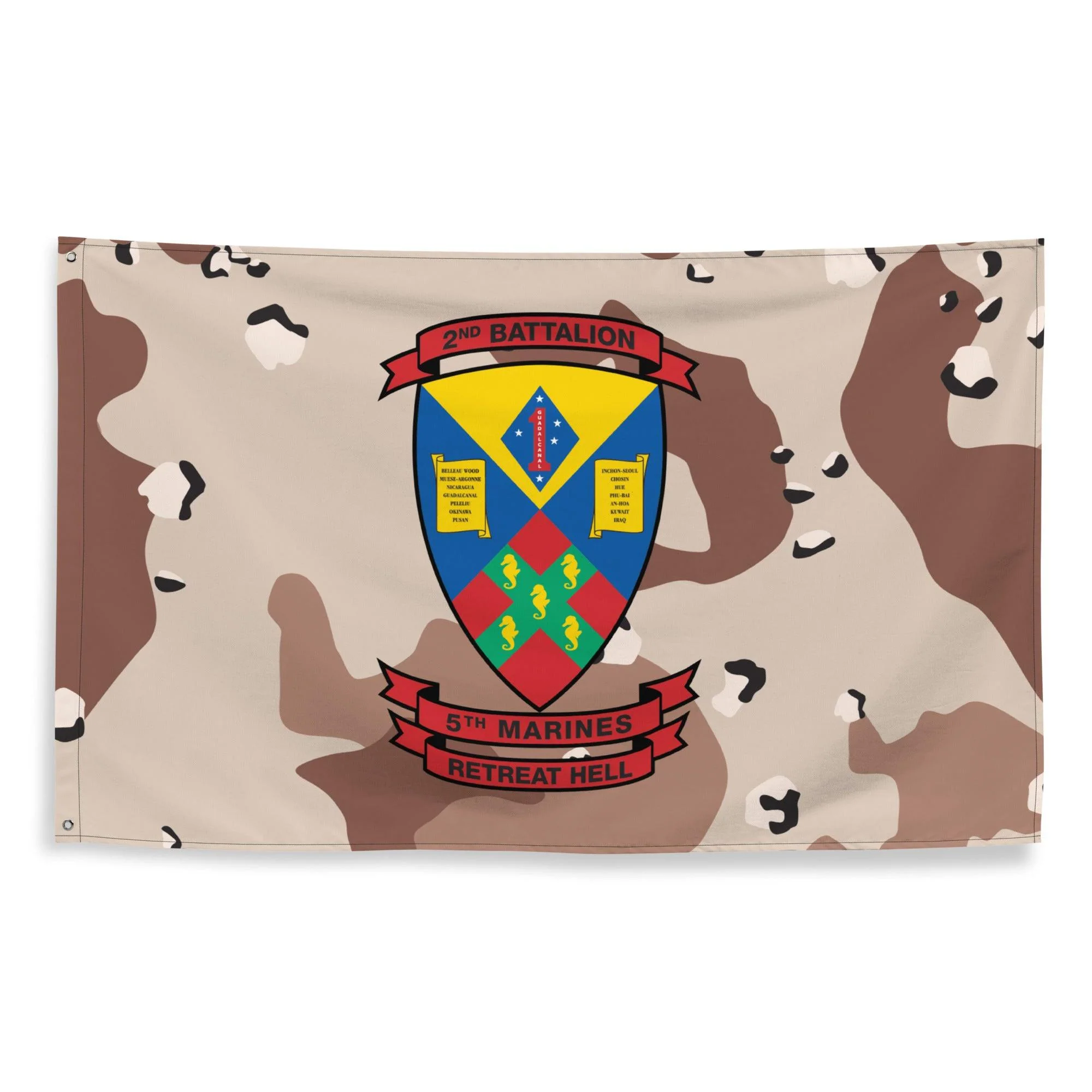 2/5 Marines Chocolate-Chip Camo Flag - Image 3
