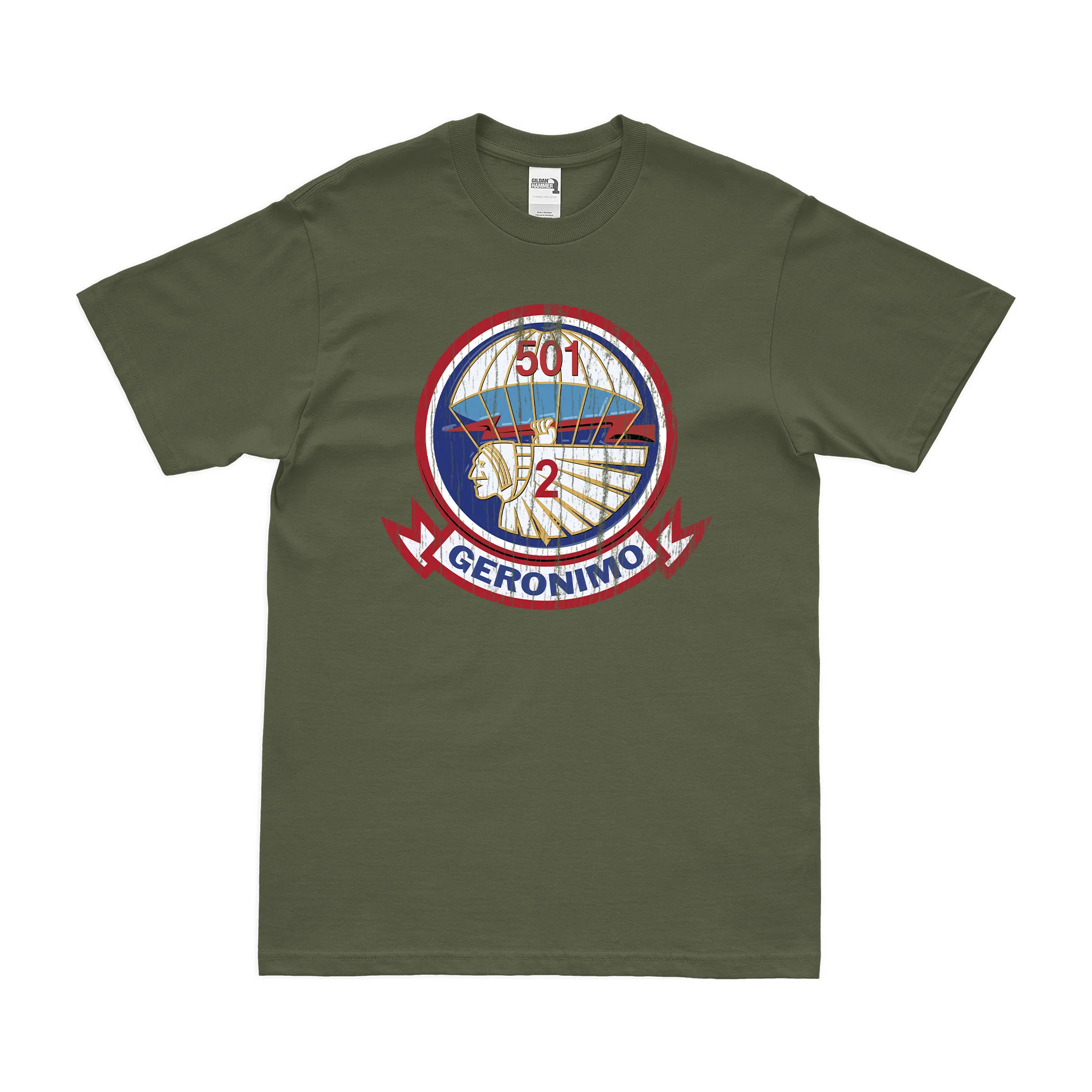 2-501 Parachute Infantry Regiment Logo T-Shirt - Image 4