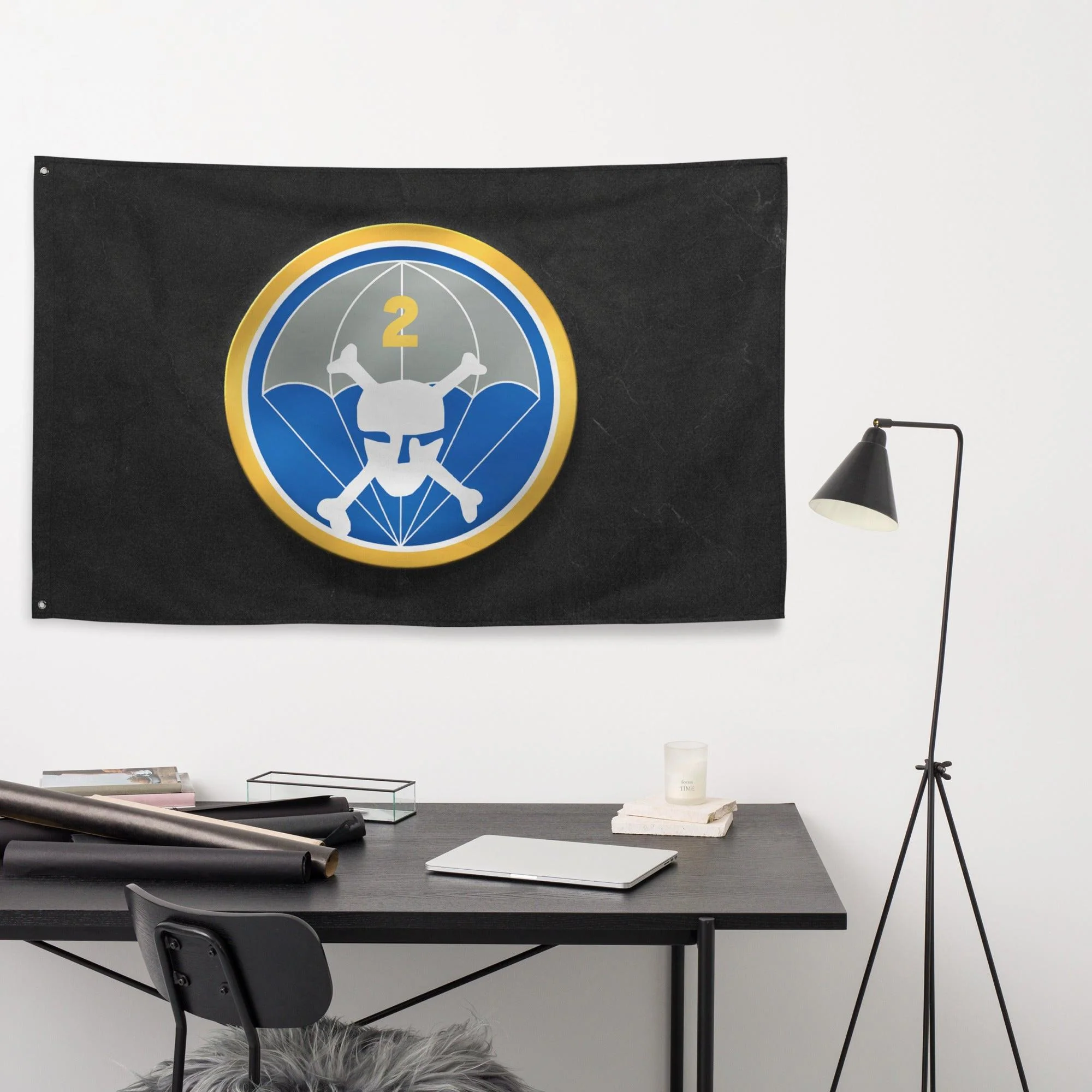 U.S. Army 2-504 Infantry Regiment Indoor Wall Flag - Image 2