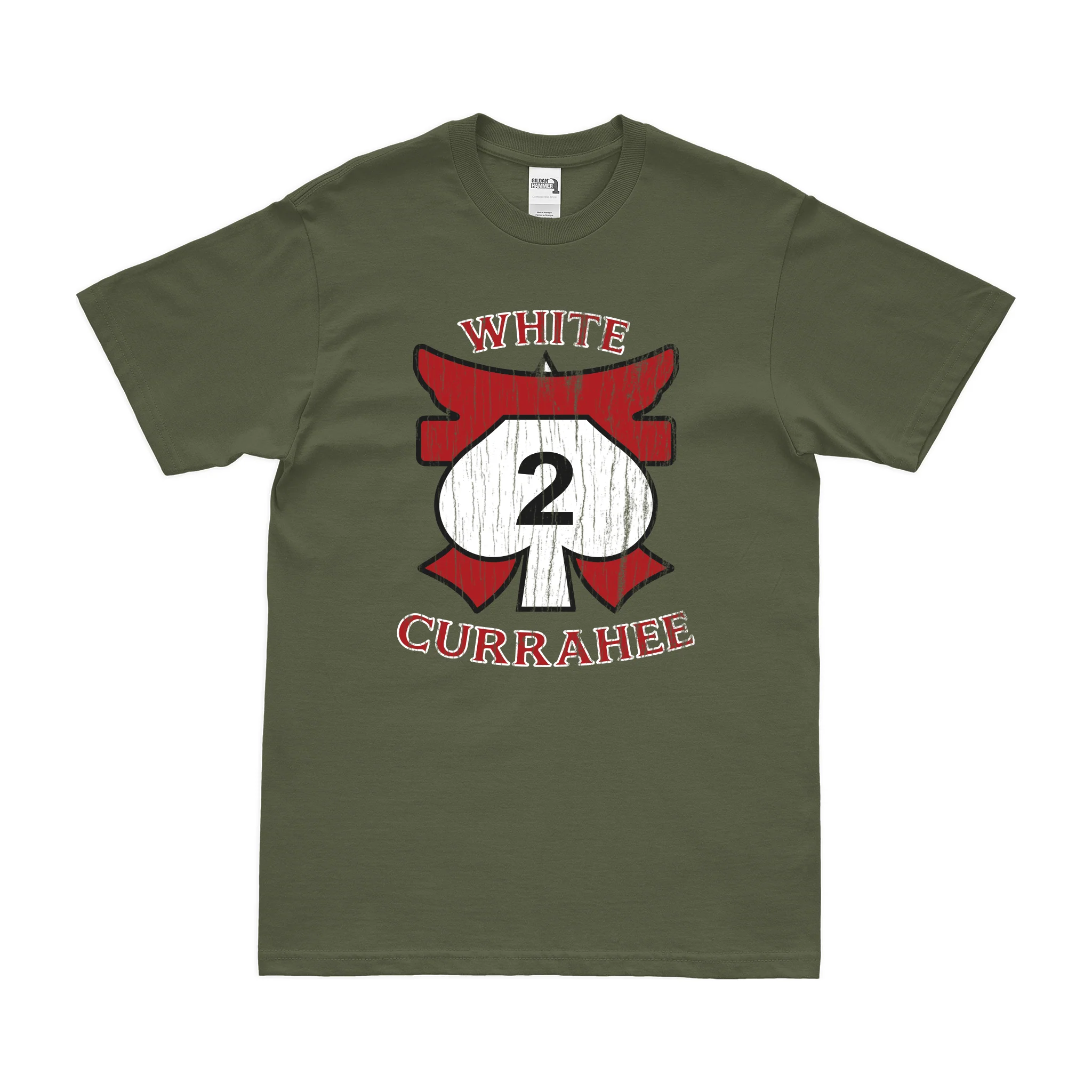 2-506th Infantry Regiment 'White Currahee' Emblem T-Shirt - Image 4