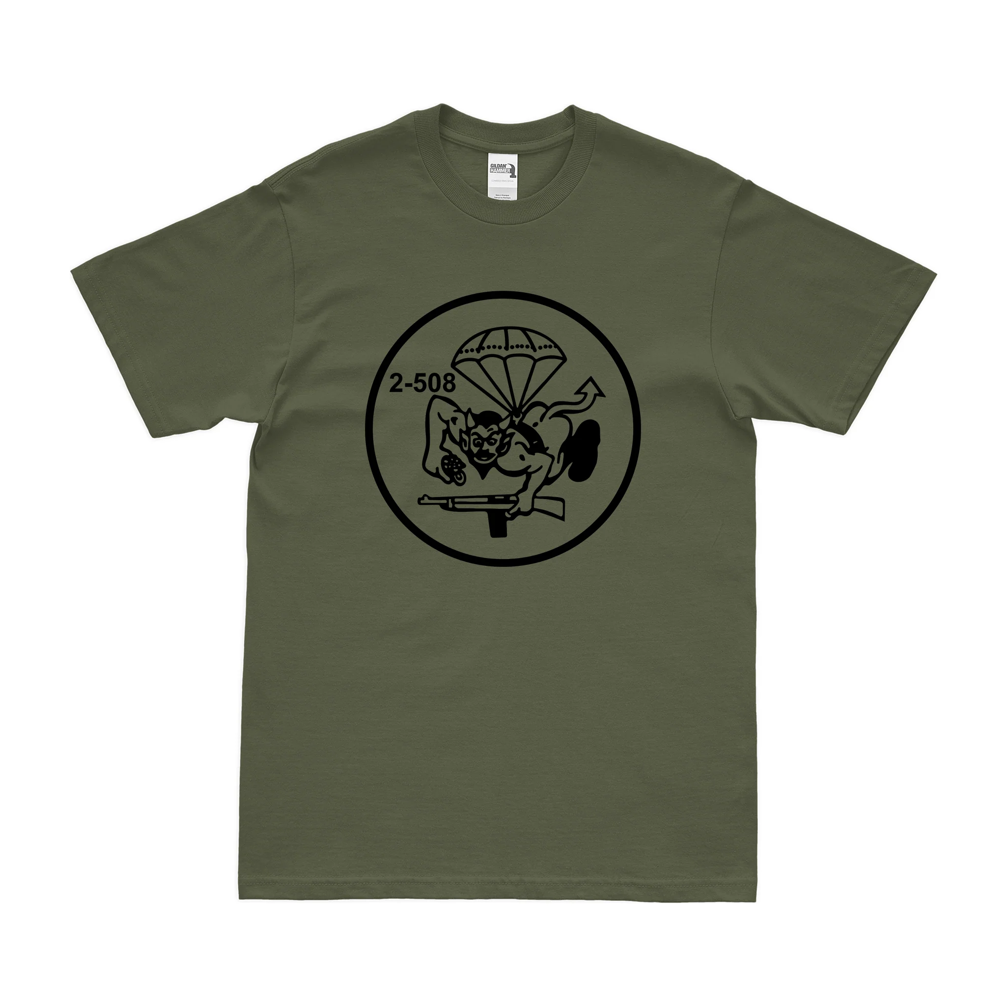 2-508 Parachute Infantry "2 Fury" Butt Devil T-Shirt - Image 2