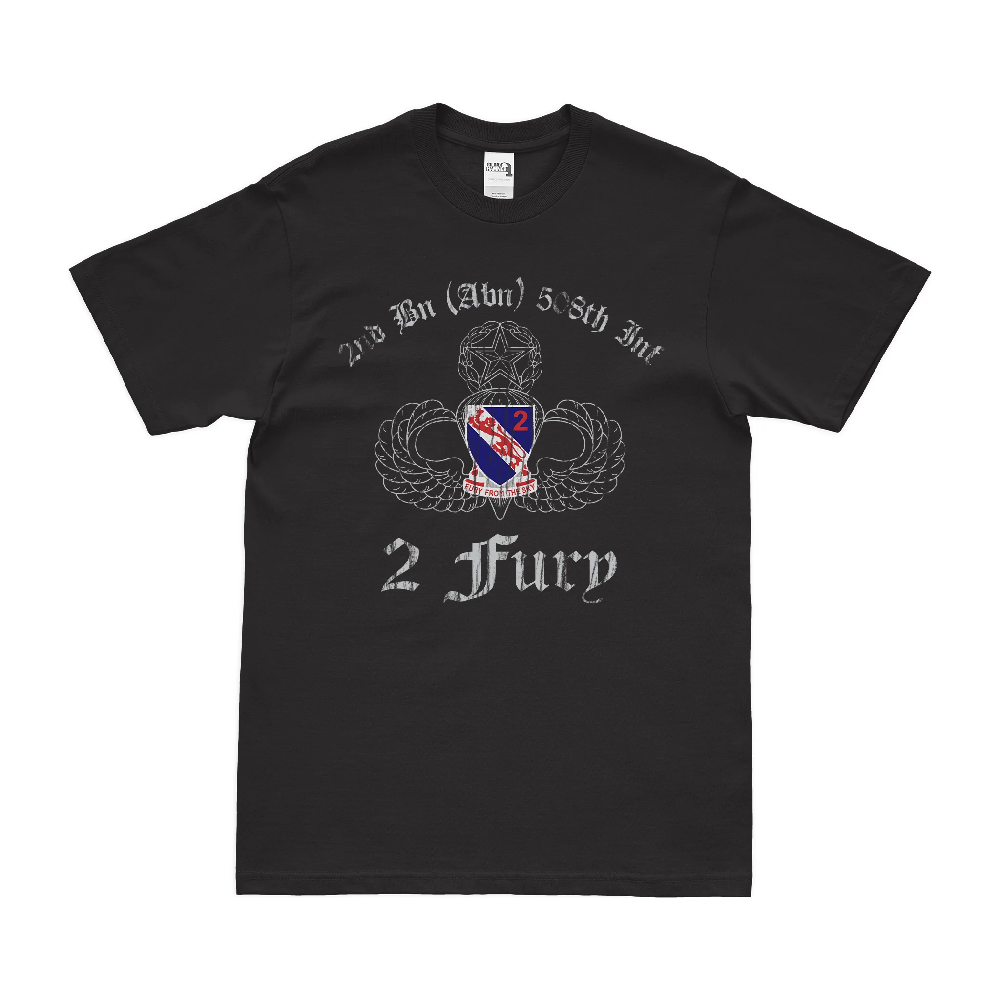 2-508 PIR '2 Fury' Airborne Wings T-Shirt - Image 3
