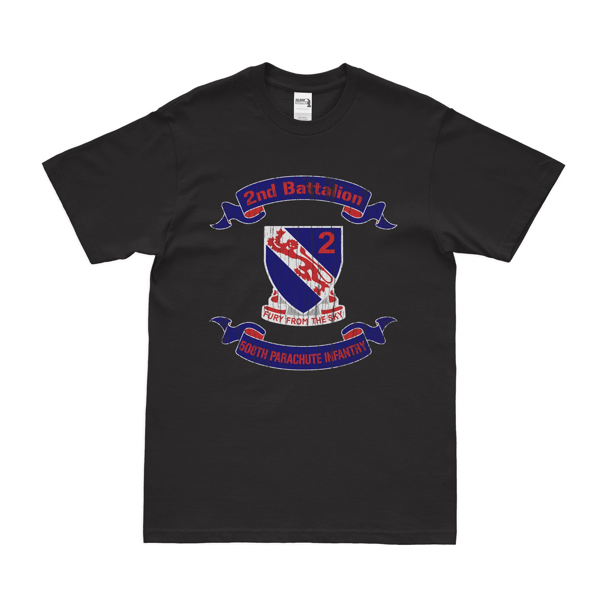 2-508 PIR '2 Fury' Motto Scroll T-Shirt - Image 3