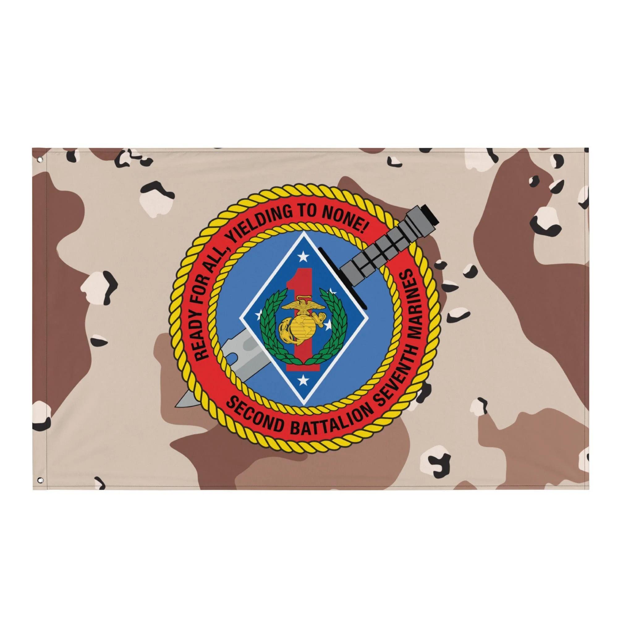 2/7 Marines Chocolate-Chip Camo Flag