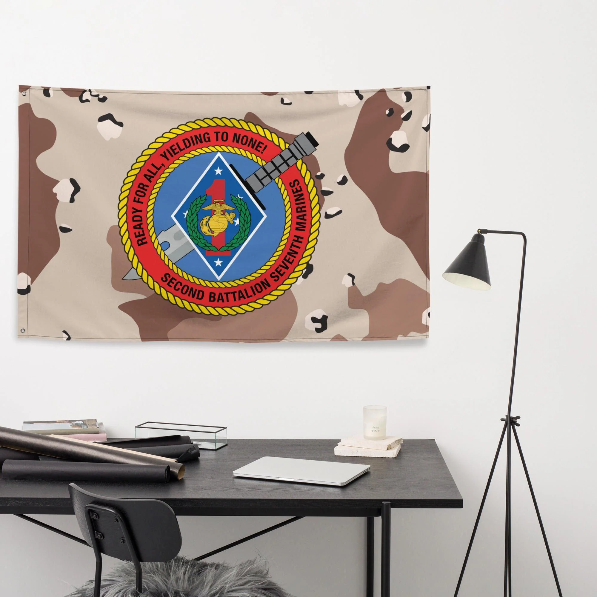 2/7 Marines Chocolate-Chip Camo Flag - Image 2